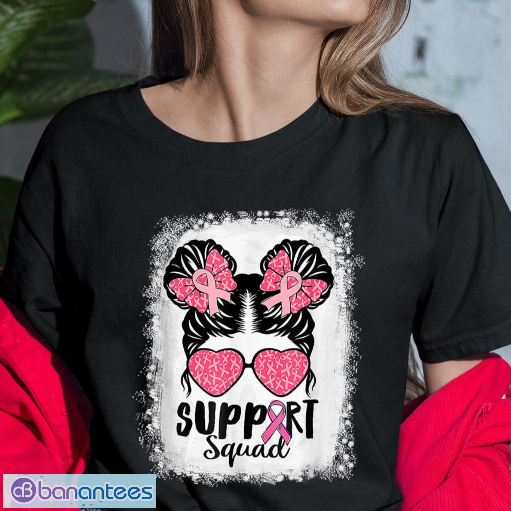 Bleached Pink Out Football Mom Messy Bun Pink Breast Cancer Shirt Gift For Sport Teams Fans - Bleached Pink Out Football Mom Messy Bun Pink Breast Cancer Shirt_2