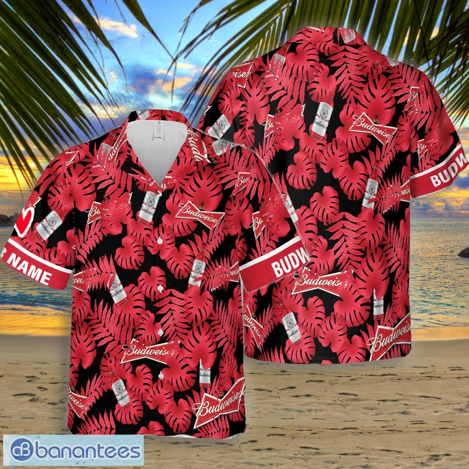 https://image.banantees.com/2023/07/budweiser-red-custom-name-hawaiian-shirt-summer-gift-beach-shirt.jpg