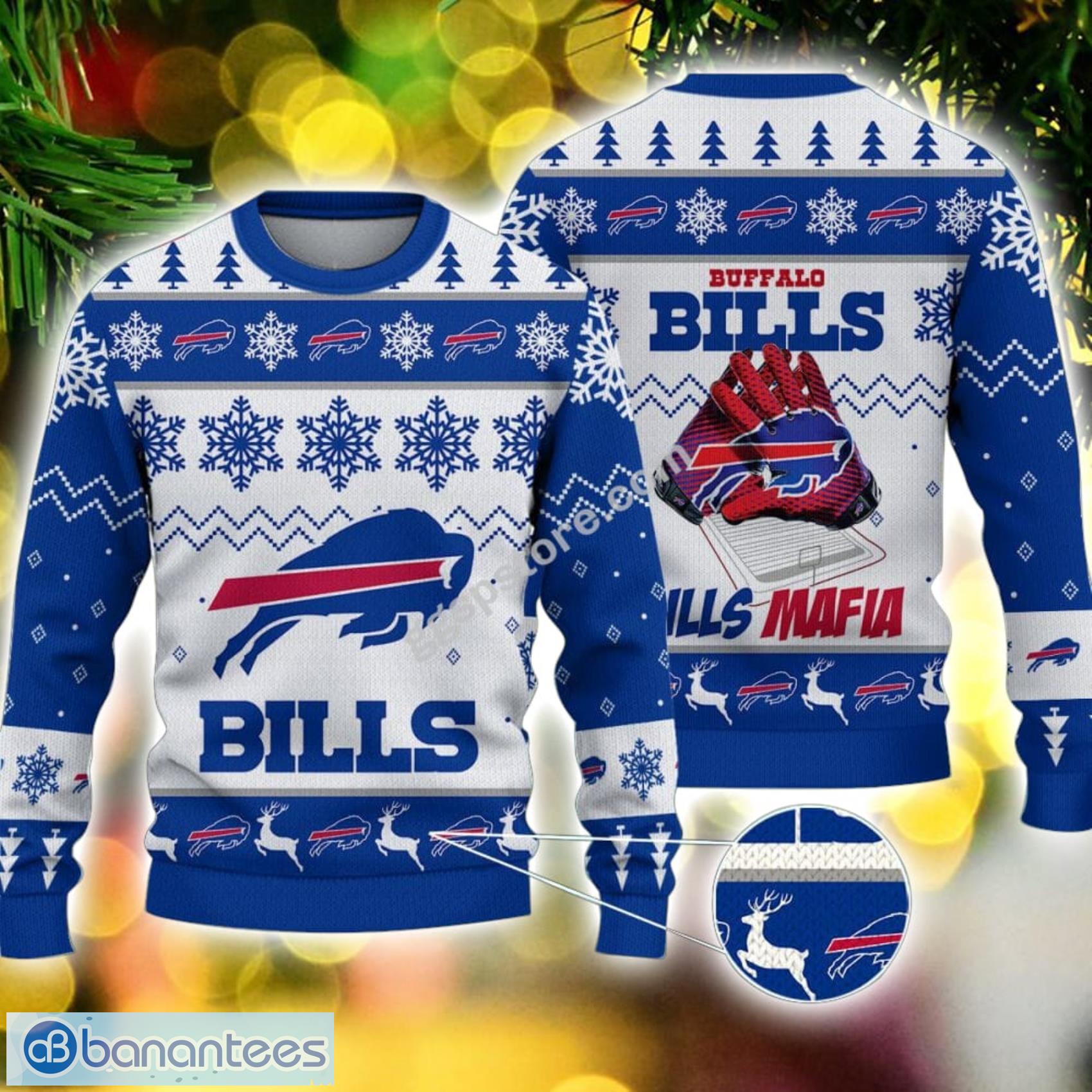 Buffalo Bills Wool Knitting Christmas Ugly Sweater - Banantees