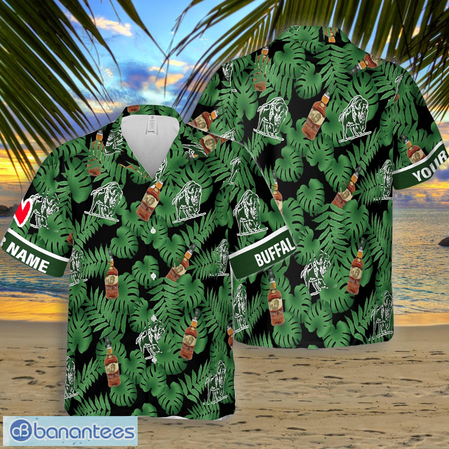 Buffalo Trace Logo Custom Name Hawaiian Shirt Summer Gift Beach