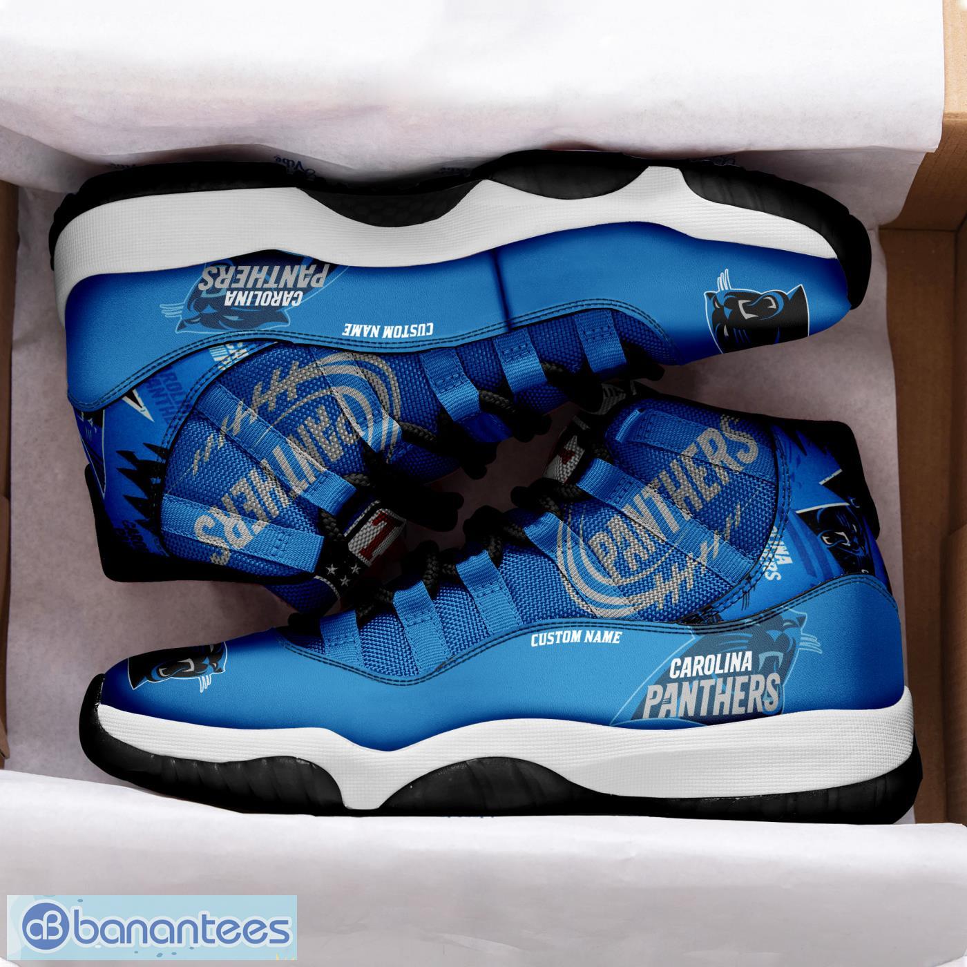 Carolina Panthers Custom Name Air Jordan 11 Sneaker Shoes For Sport Fans -  Banantees