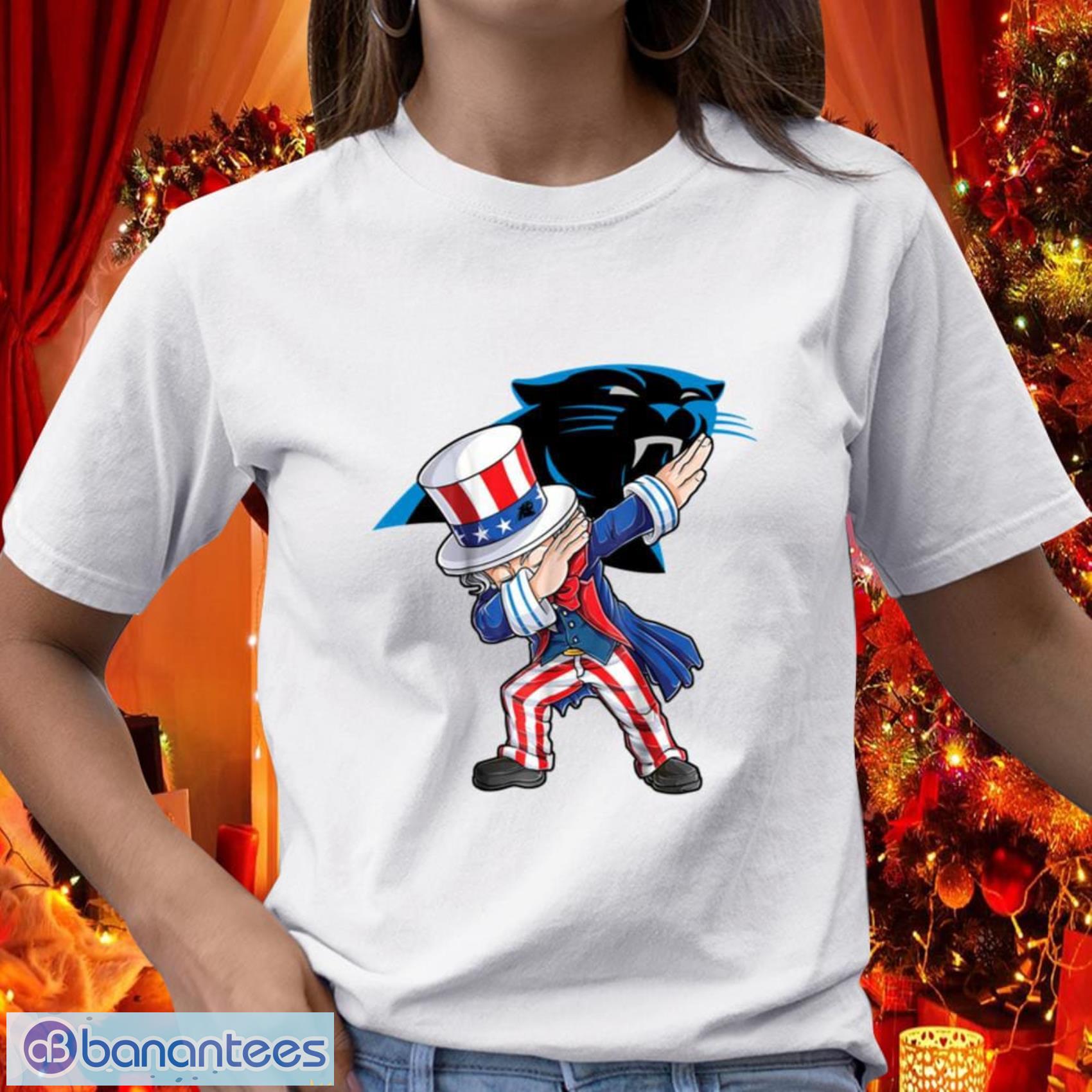 Carolina Panthers NFL Football Gift Fr Fans Dabbing Uncle Sam The Fourth of July T Shirt - Carolina Panthers NFL Football Dabbing Uncle Sam The Fourth of July T Shirt_1