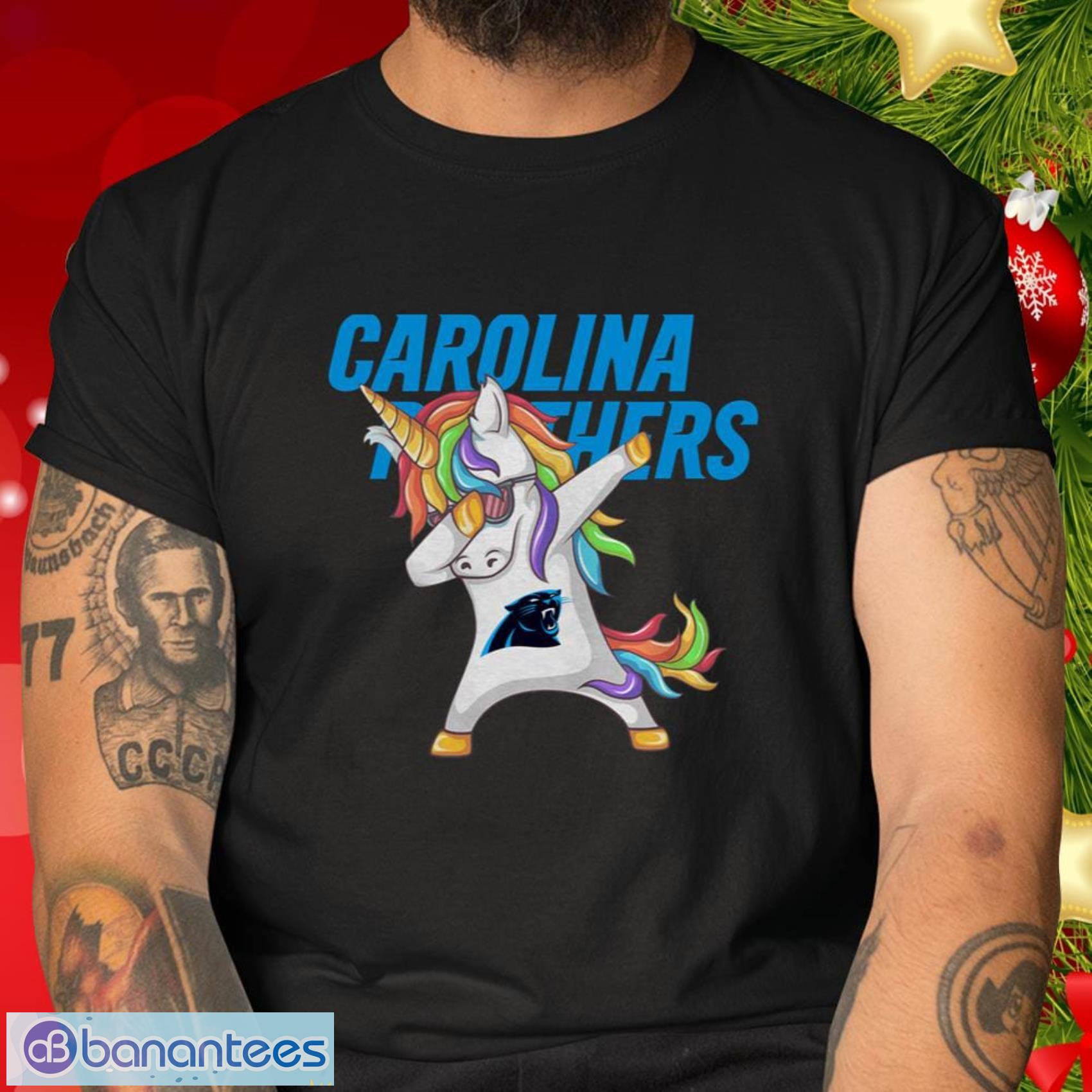 Carolina Panthers NFL Football Gift Fr Fans Funny Unicorn Dabbing Sports T Shirt - Carolina Panthers NFL Football Funny Unicorn Dabbing Sports T Shirt_2