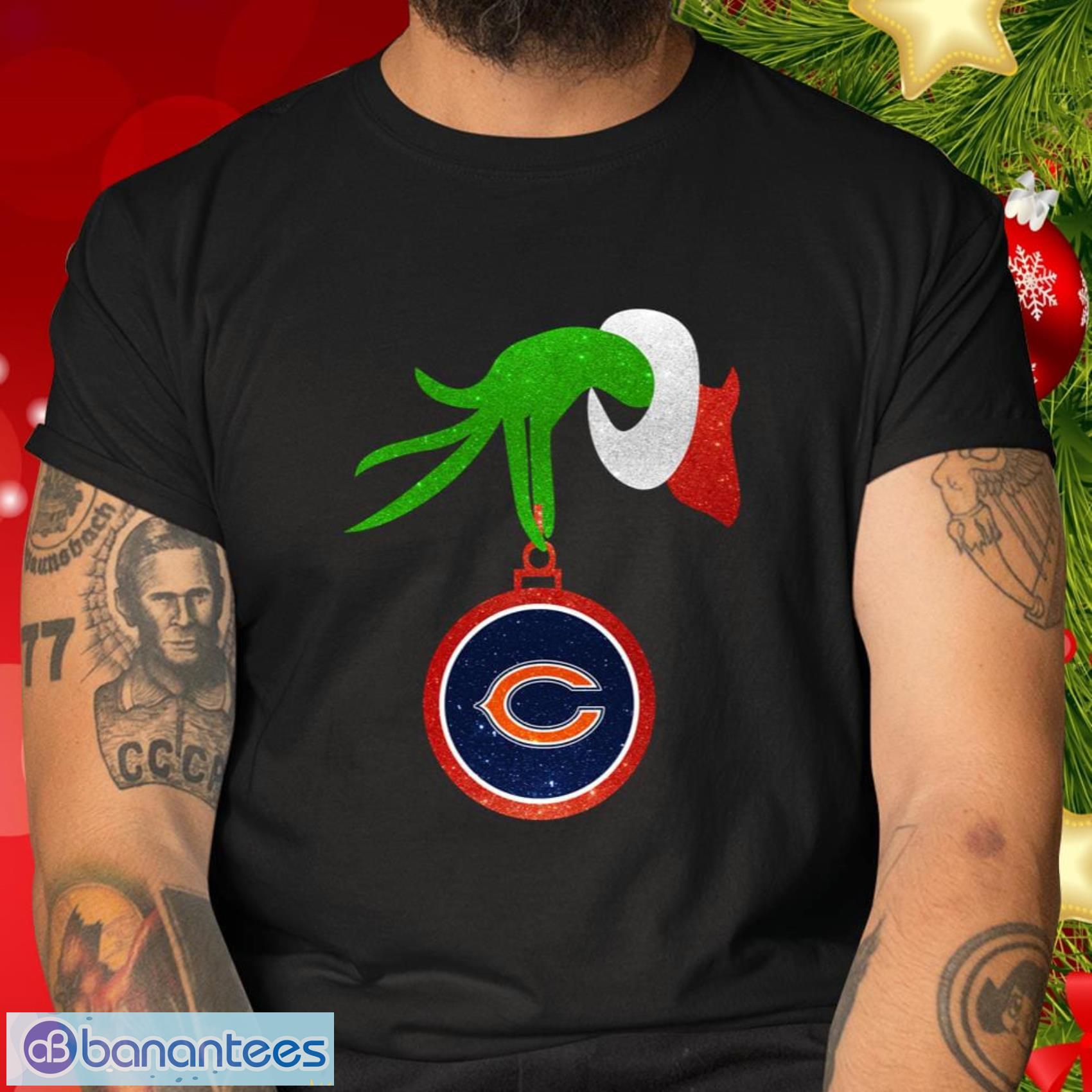 Chicago Bears Grinch Merry Christmas NFL Football Gift Fr Fans T Shirt - Chicago Bears Grinch Merry Christmas NFL Football T Shirt_2