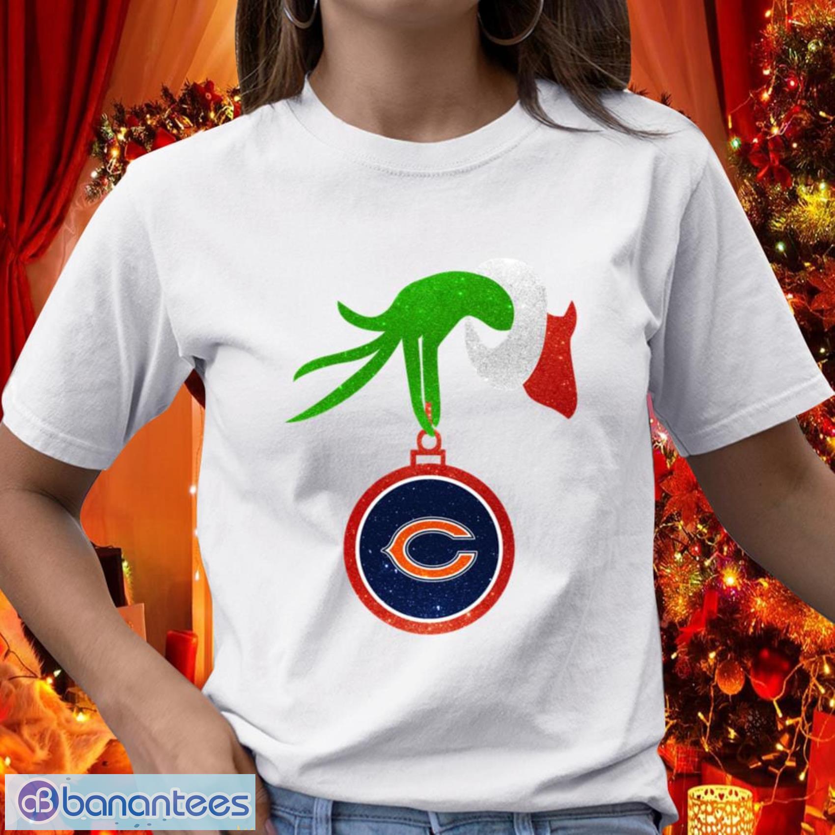 Chicago Bears Grinch Merry Christmas NFL Football Gift Fr Fans T Shirt - Chicago Bears Grinch Merry Christmas NFL Football T Shirt_1