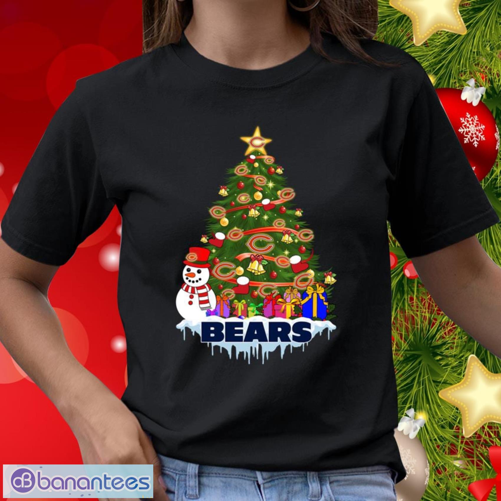 Chicago Bears Merry Christmas NFL Football Gift Fr Fans Sports T Shirt - Chicago Bears Merry Christmas NFL Football Sports T Shirt_2