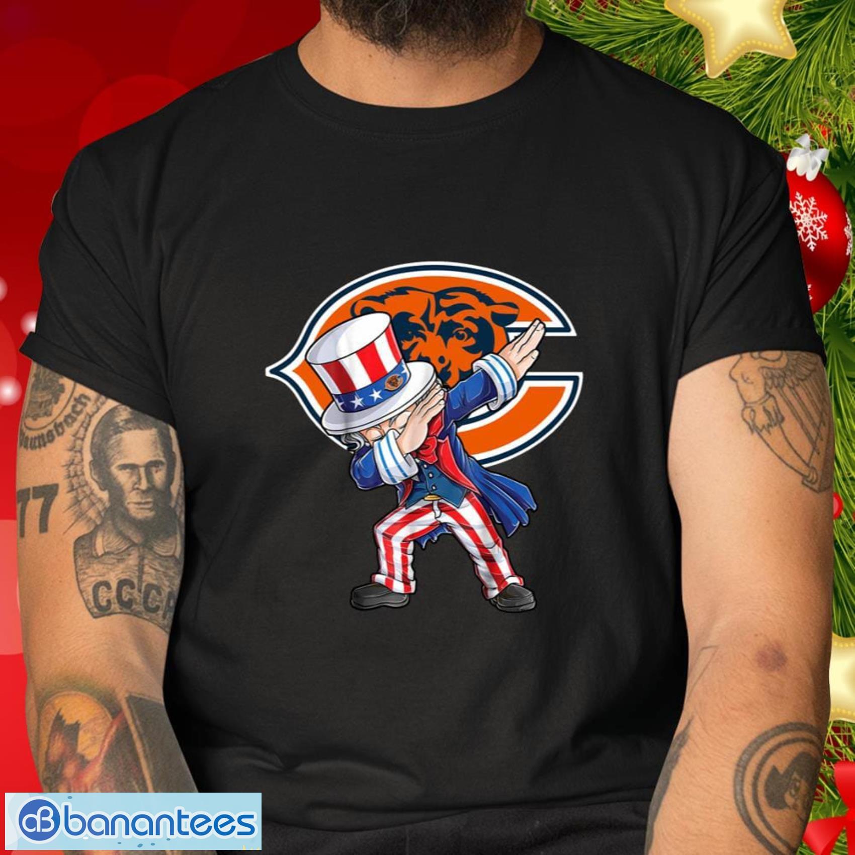 Chicago Bears NFL Football Gift Fr Fans Dabbing Uncle Sam The Fourth of July T Shirt - Chicago Bears NFL Football Dabbing Uncle Sam The Fourth of July T Shirt_2