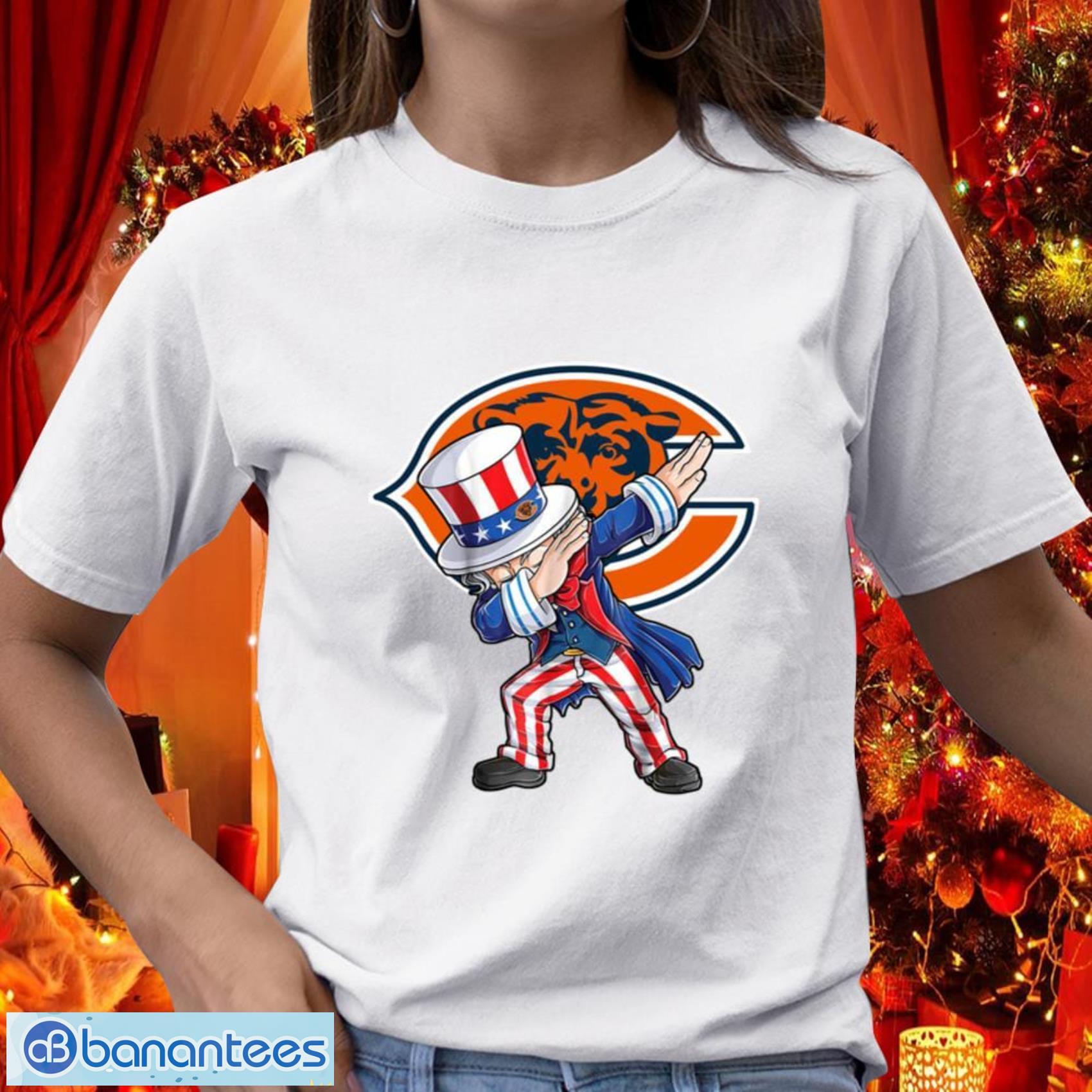 Chicago Bears NFL Football Gift Fr Fans Dabbing Uncle Sam The Fourth of July T Shirt - Chicago Bears NFL Football Dabbing Uncle Sam The Fourth of July T Shirt_1