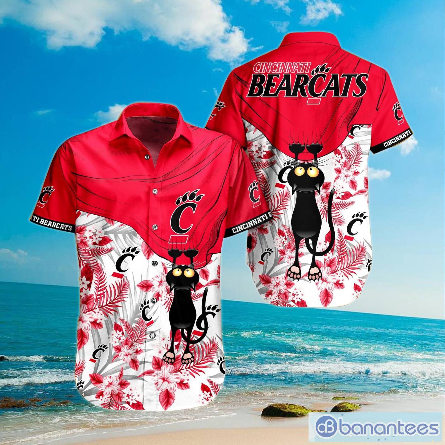 Carolina Panthers Nfl Cute Black Cat Tropical Pattern Short Sleeve