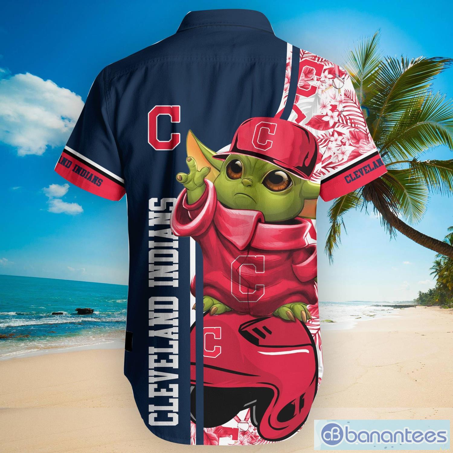 Cleveland Indians Baby Yoda Lover Tropical Style Hawaiian Shirt