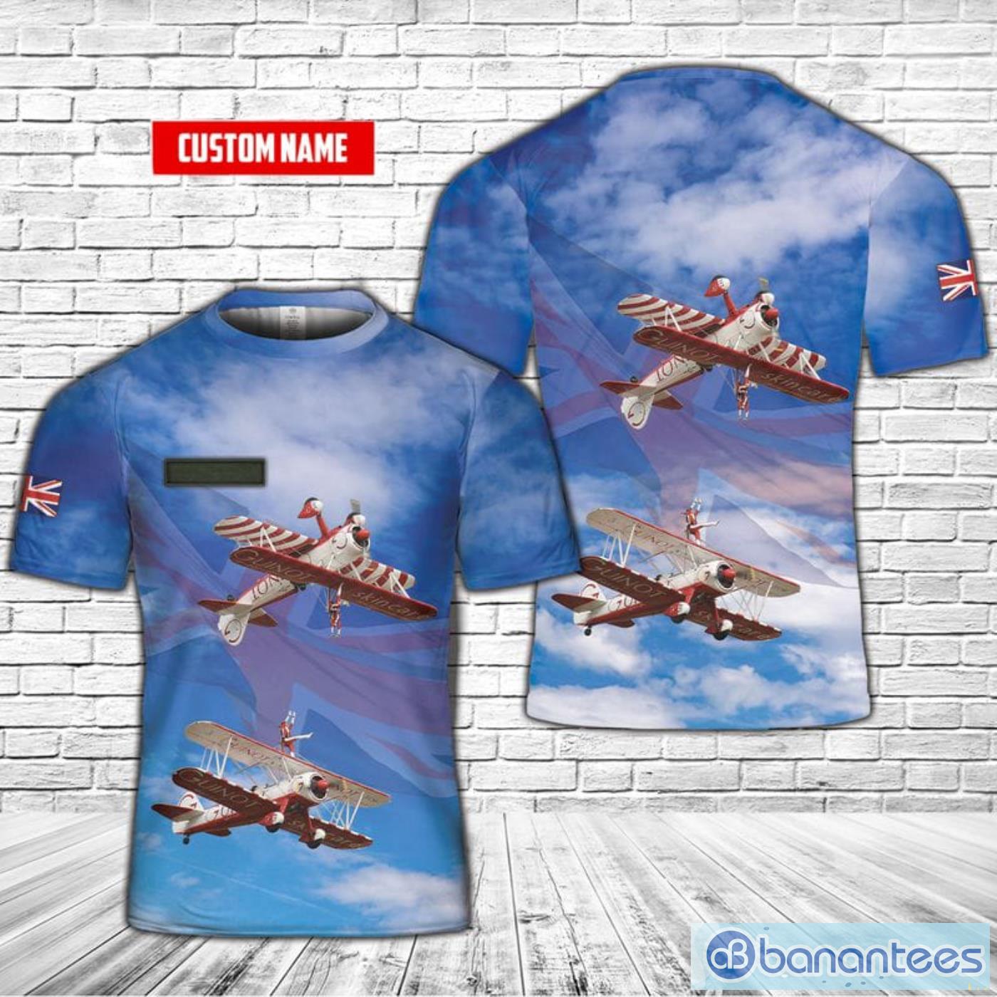 Custom Name British AeroSuperBatics Aerobatics And Wingwalking Team All Print 3D T-Shirt Product Photo 1