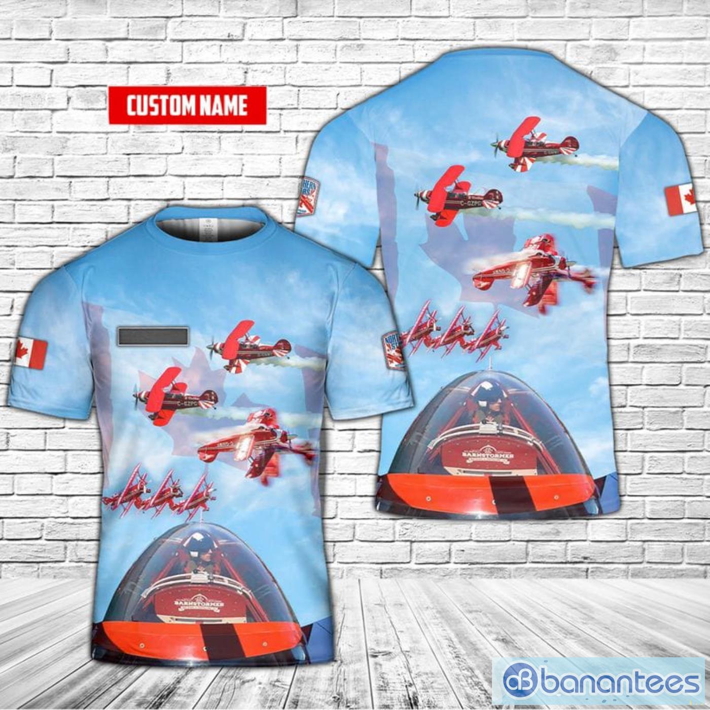 Custom Name Canada Northern Stars Aerobatic Team All Print 3D T-Shirt Product Photo 1