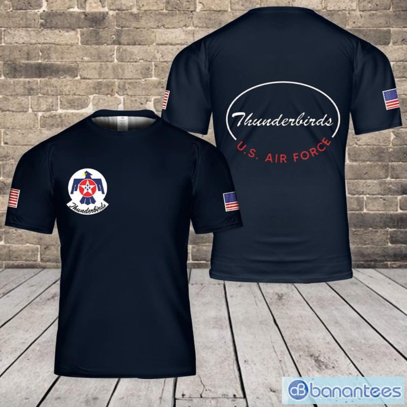 Custom Name US Air Force Thunderbirds All Print 3D T-Shirt Product Photo 1