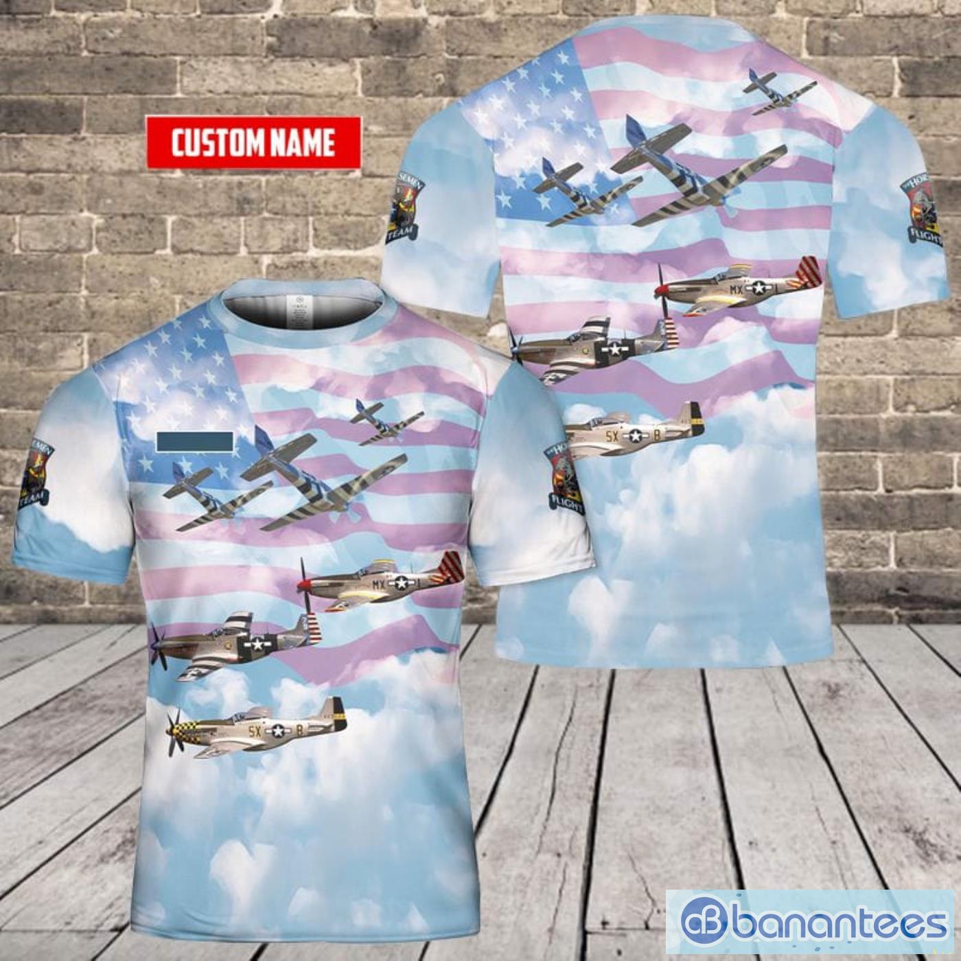 Custom Name US The Horsemen Aerobatic Team All Print 3D T-Shirt Product Photo 1