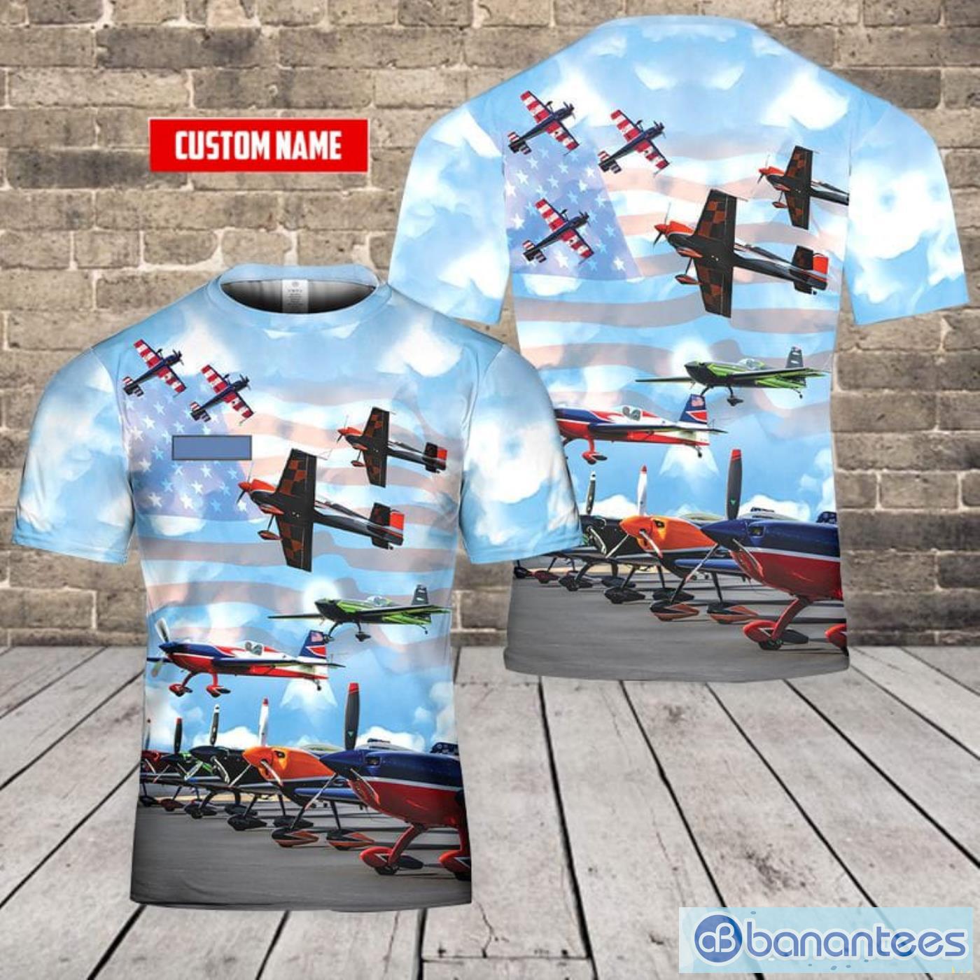 Custom Name USA Advanced Aerobatic Team All Print 3D T-Shirt Product Photo 1