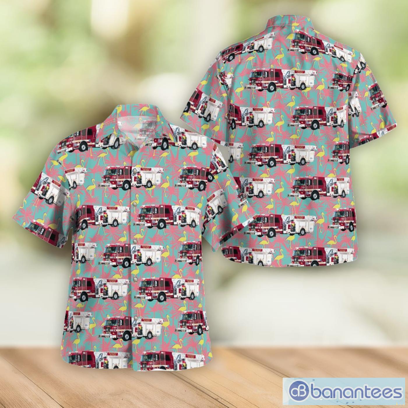Florida Boynton Beach Fire Department Men And Women Summer Gift Hawaiian Shirt Product Photo 1