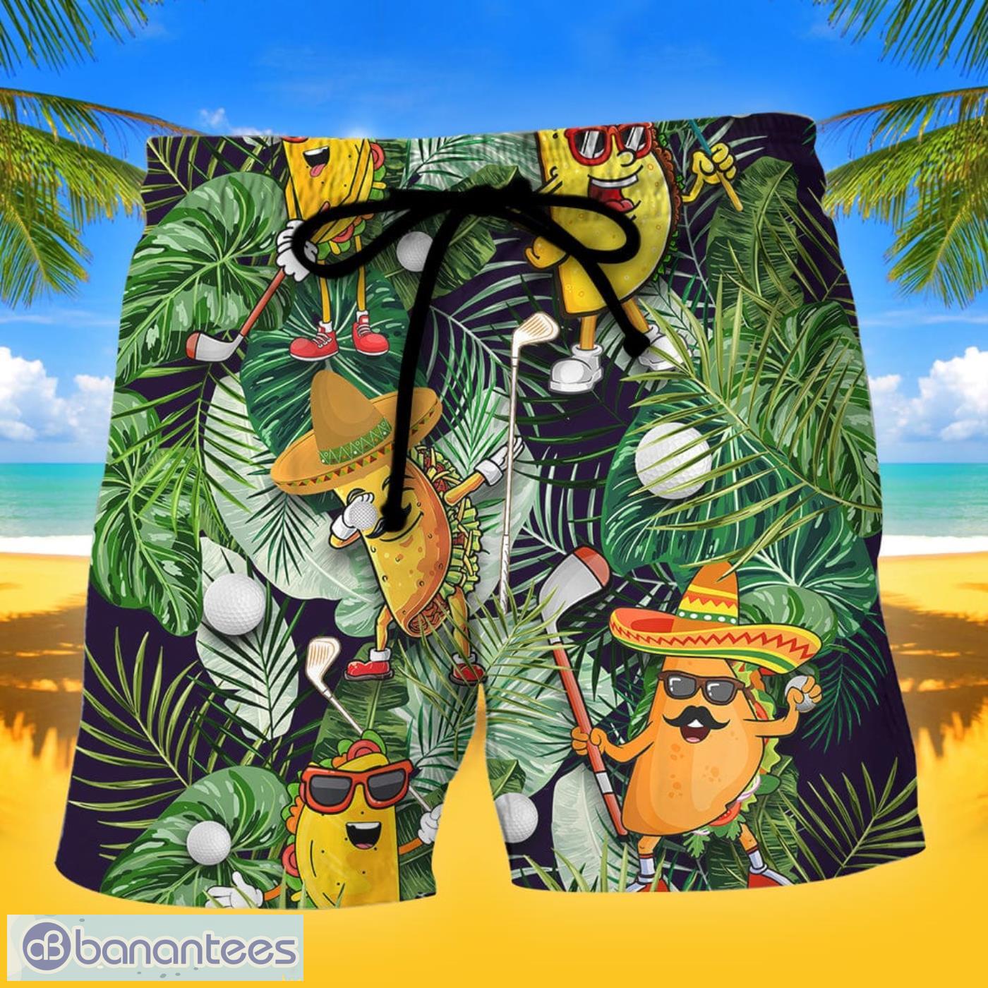 Taco Playing Golf Let's Par Tee - Golf Hawaiian Shirts - The Best