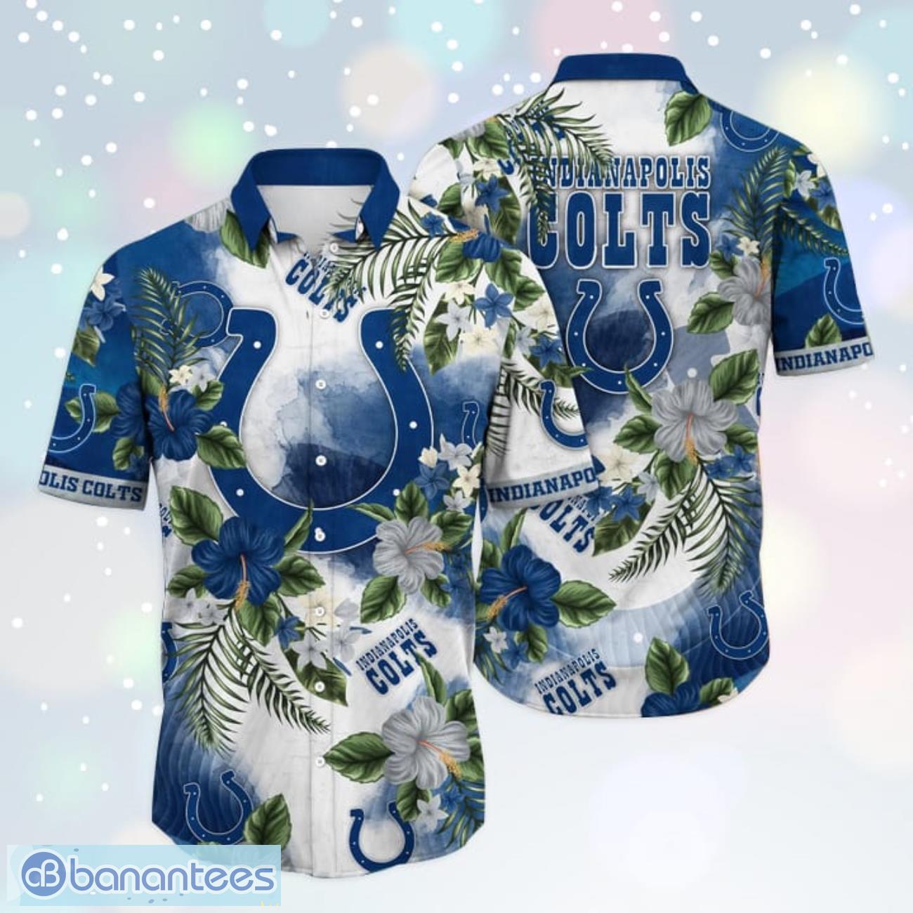 Indianapolis Colts NFL Hawaiian Shirt Tropical Pattern Graphic