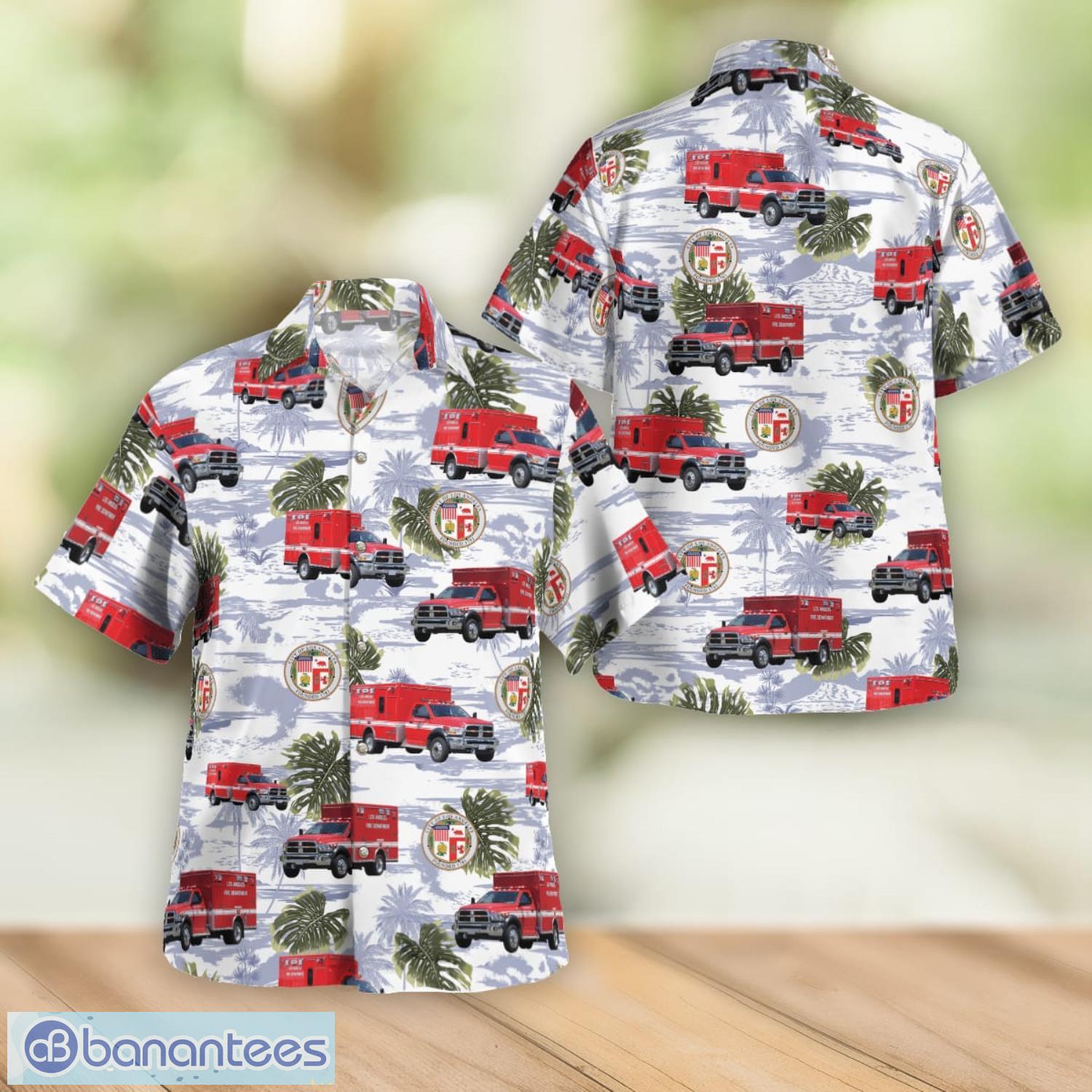 Los Angeles Fire Department EMS Hawaiian Shirt Summer Gift For Men And Women Product Photo 1