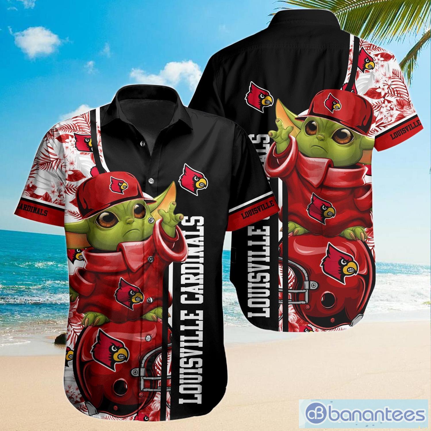 Louisville Cardinals Baby Yoda Lover Tropical Style Hawaiian Shirt And  Shorts - Banantees