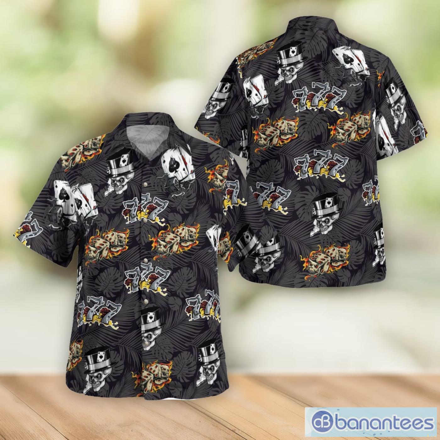 Lucky Dice Skull Gambling 3D Hawaiian Shirt Best Gift For Men And Women Product Photo 1