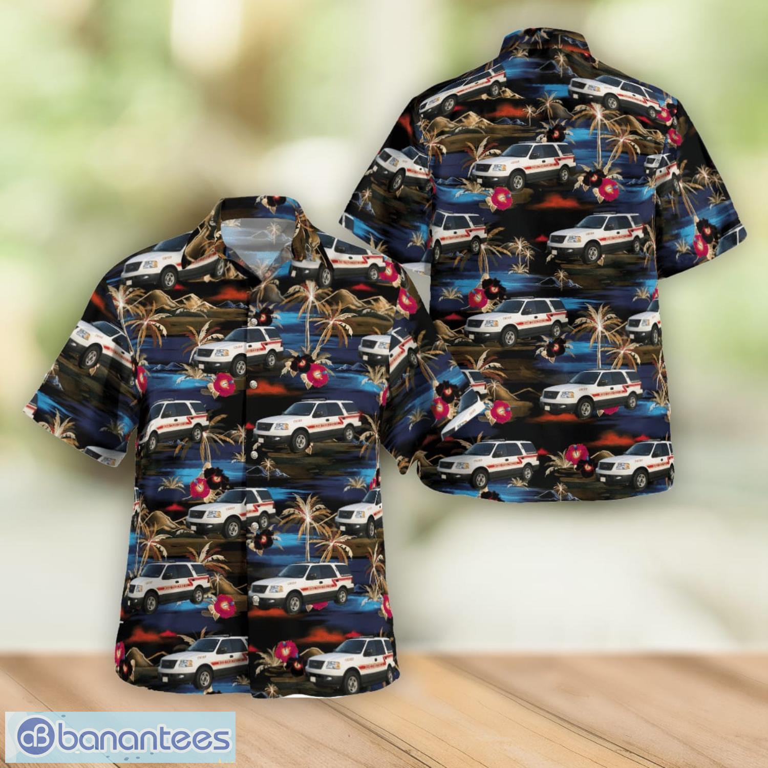 Media, Pennsylvania, Rose Tree Fire Company Command Vehicle Hawaiian Shirt Summer Gift For Men And Women Product Photo 1