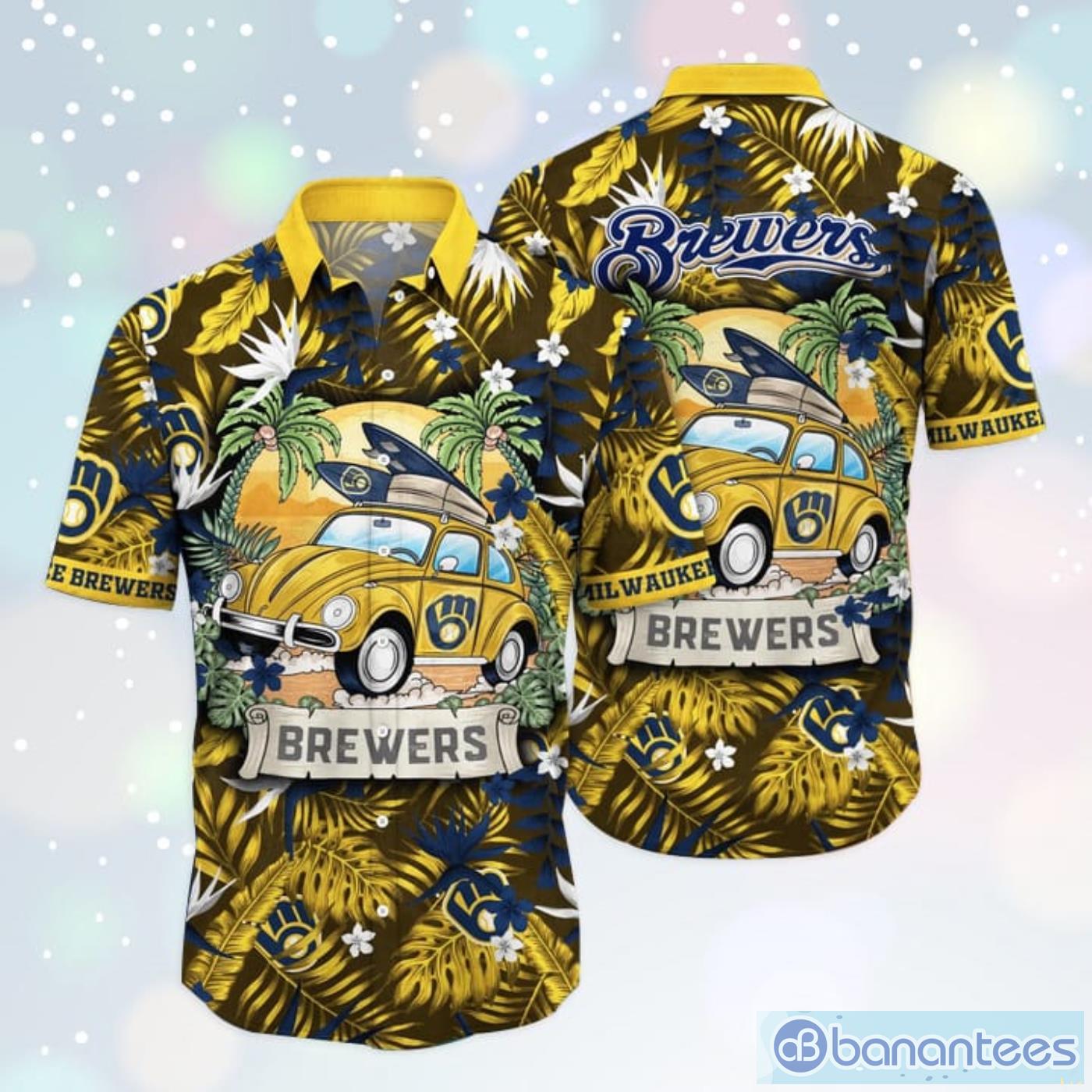 Milwaukee Brewers MLB Flower Tropical Hawaiian Shirt Summer Gift