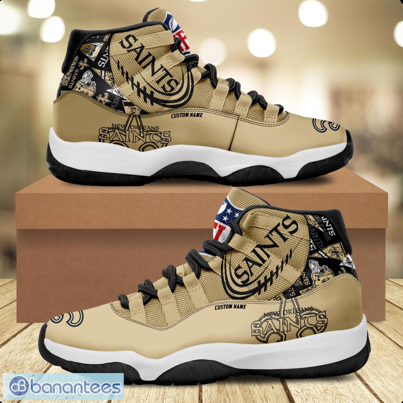 New Orleans Saints Custom Name Air Jordan 11 Sneaker Shoes For Sport Fans -  Banantees