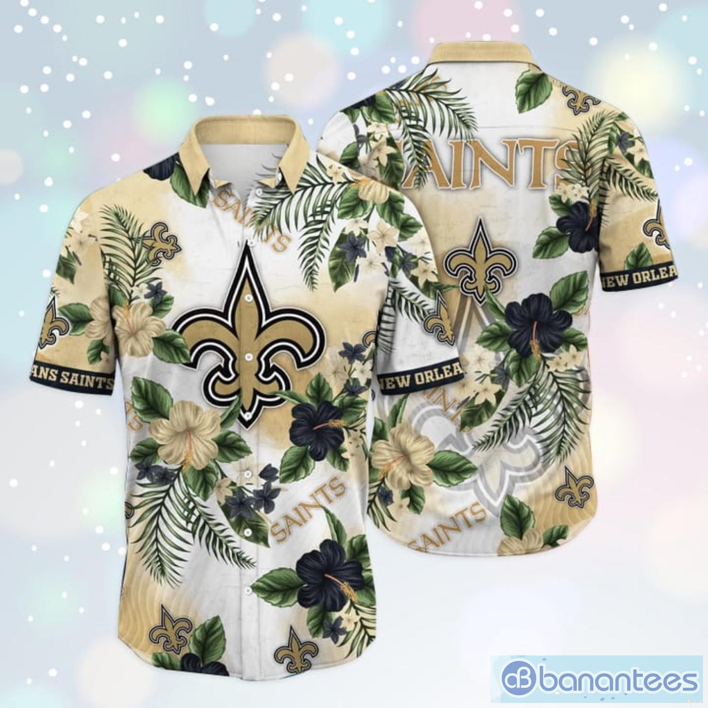 New Orleans Saints Nfl Short Sleeve Aloha Hawaiian Shirt And