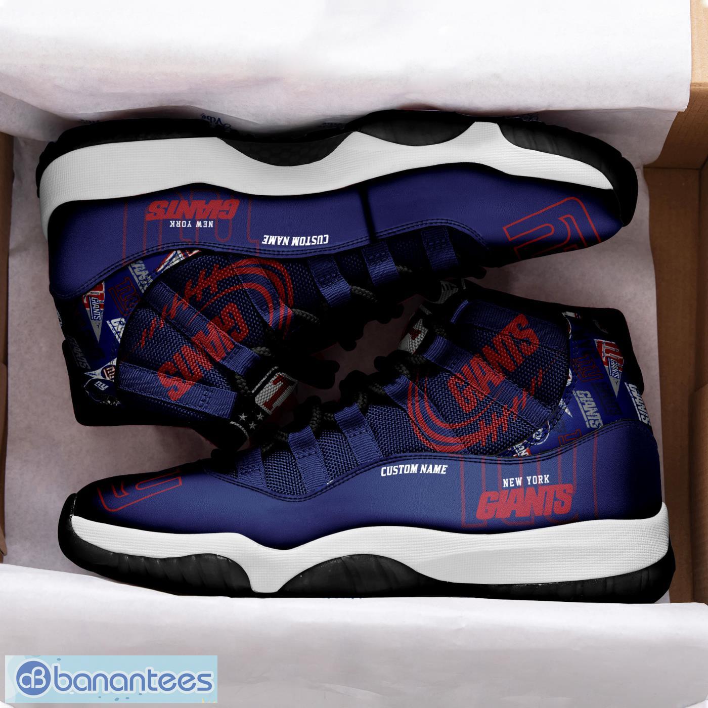 New York Giants Custom Name Air Jordan 11 Sneaker Shoes For Sport Fans -  Banantees