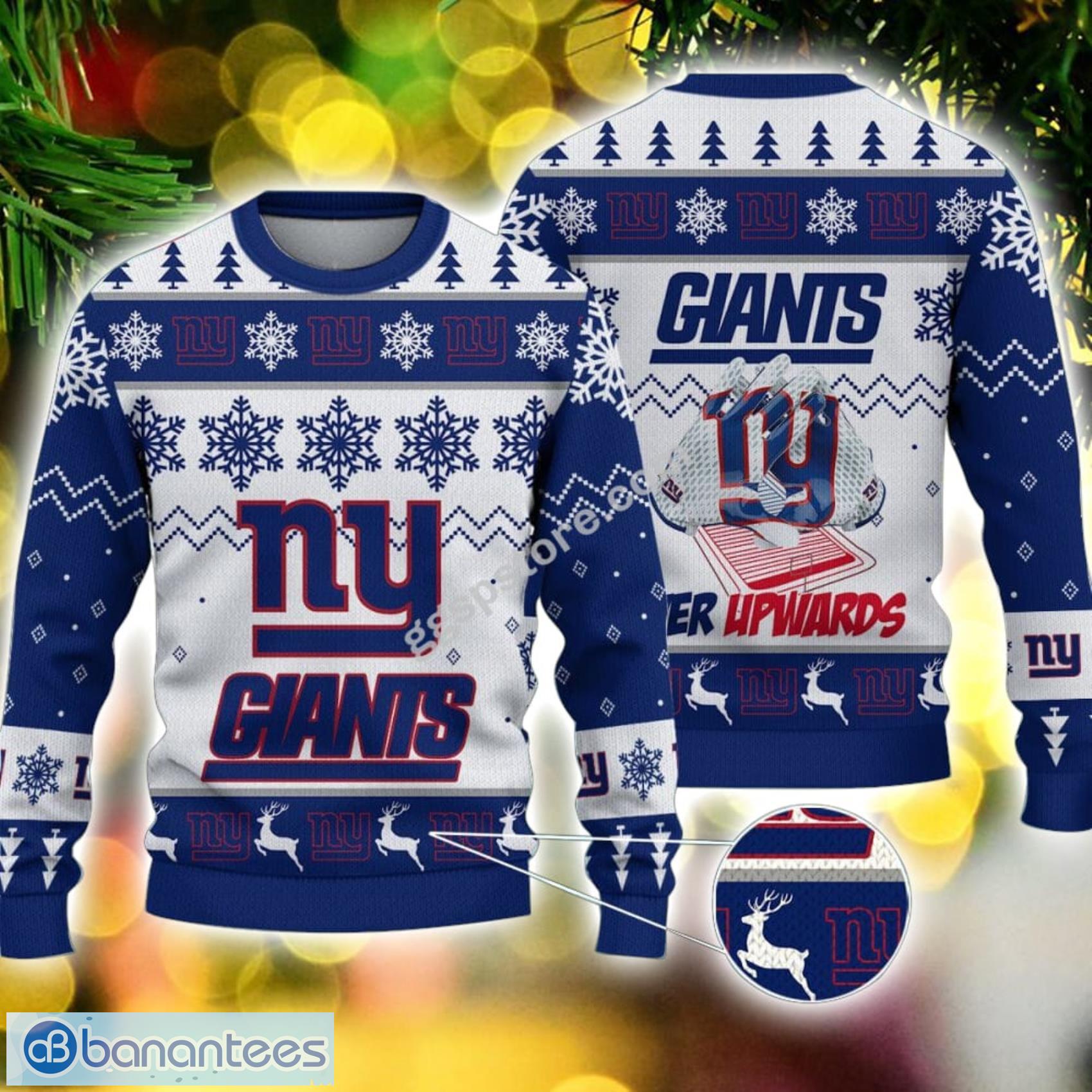 New York Giants All Over Print Christmas Knitting Ugly Sweater