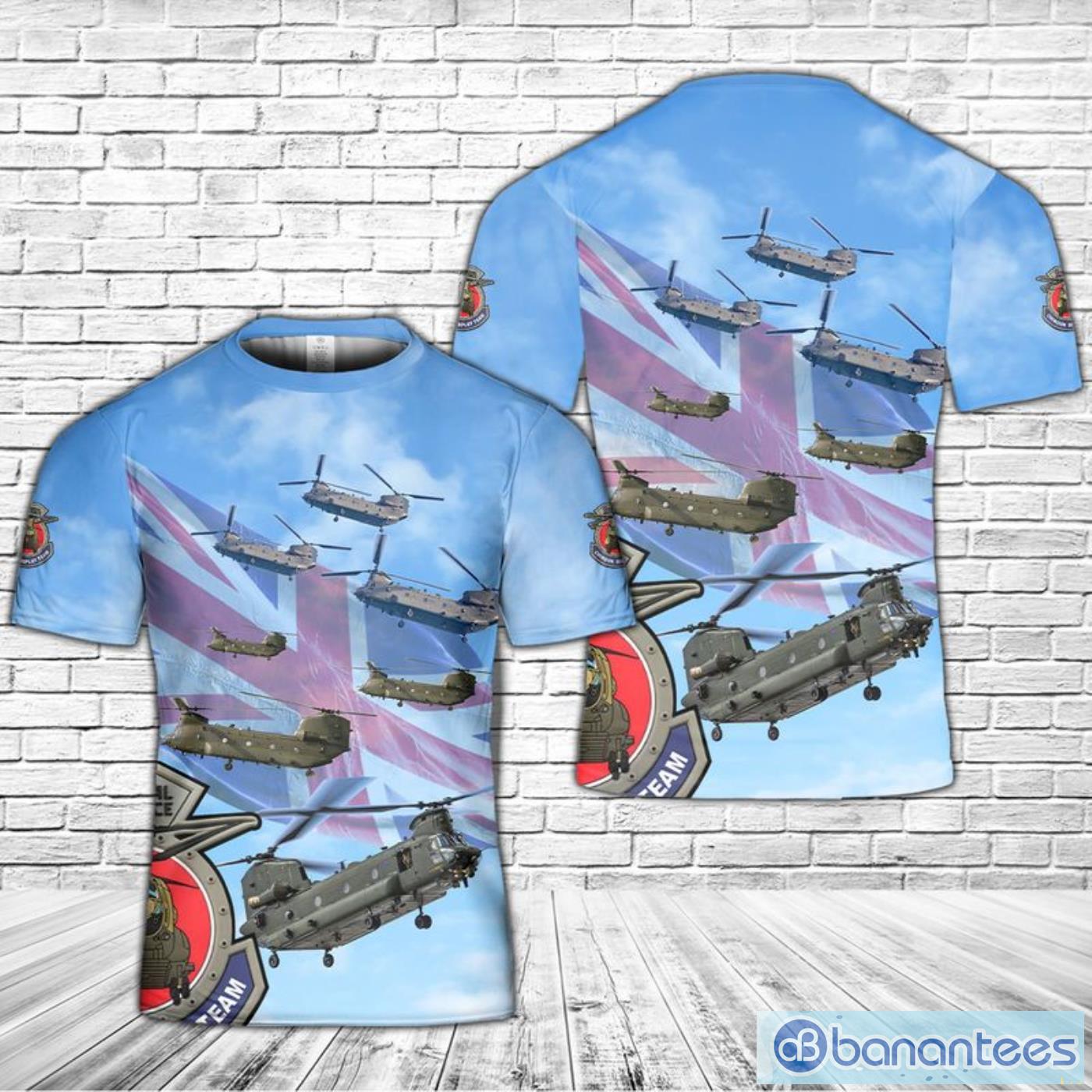 Royal Air Force Chinook Display Team Aerobatics Display Team All Print 3D T-Shirt Product Photo 1