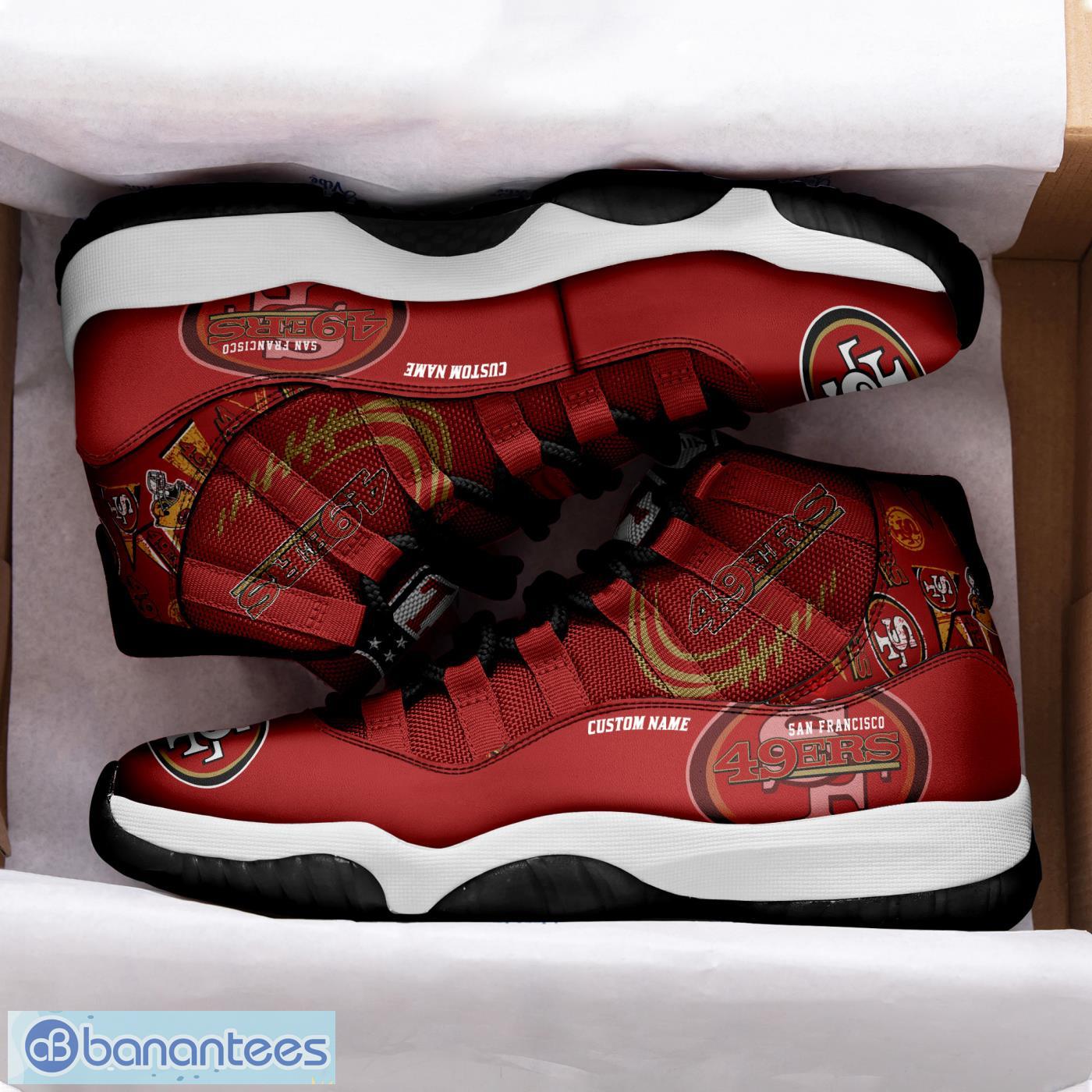 San Francisco 49ers Nation Team Impressive Design Air Jordan 11 Shoes