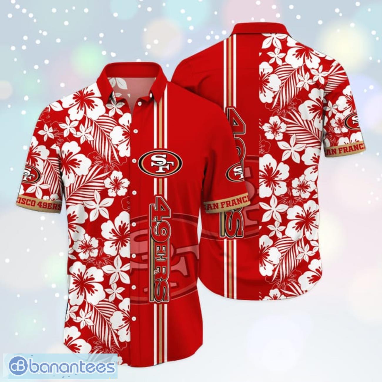San Francisco 49ers NFL Tropical Flowers Hawaiian Shirt - T-shirts Low Price