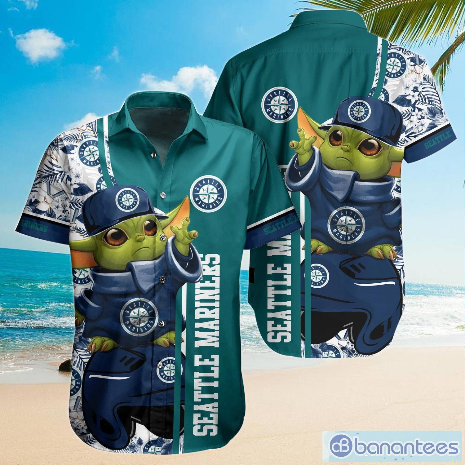 Seattle Mariners Baby Yoda Lover Tropical Style Hawaiian Shirt And