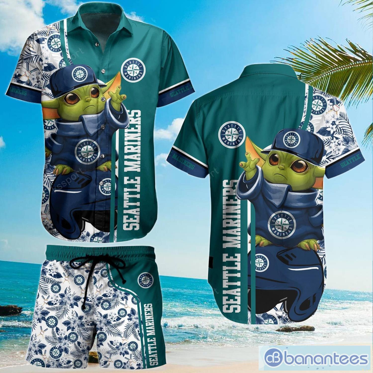 Seattle Mariners Baby Yoda Lover Tropical Style Hawaiian Shirt And Shorts -  Banantees