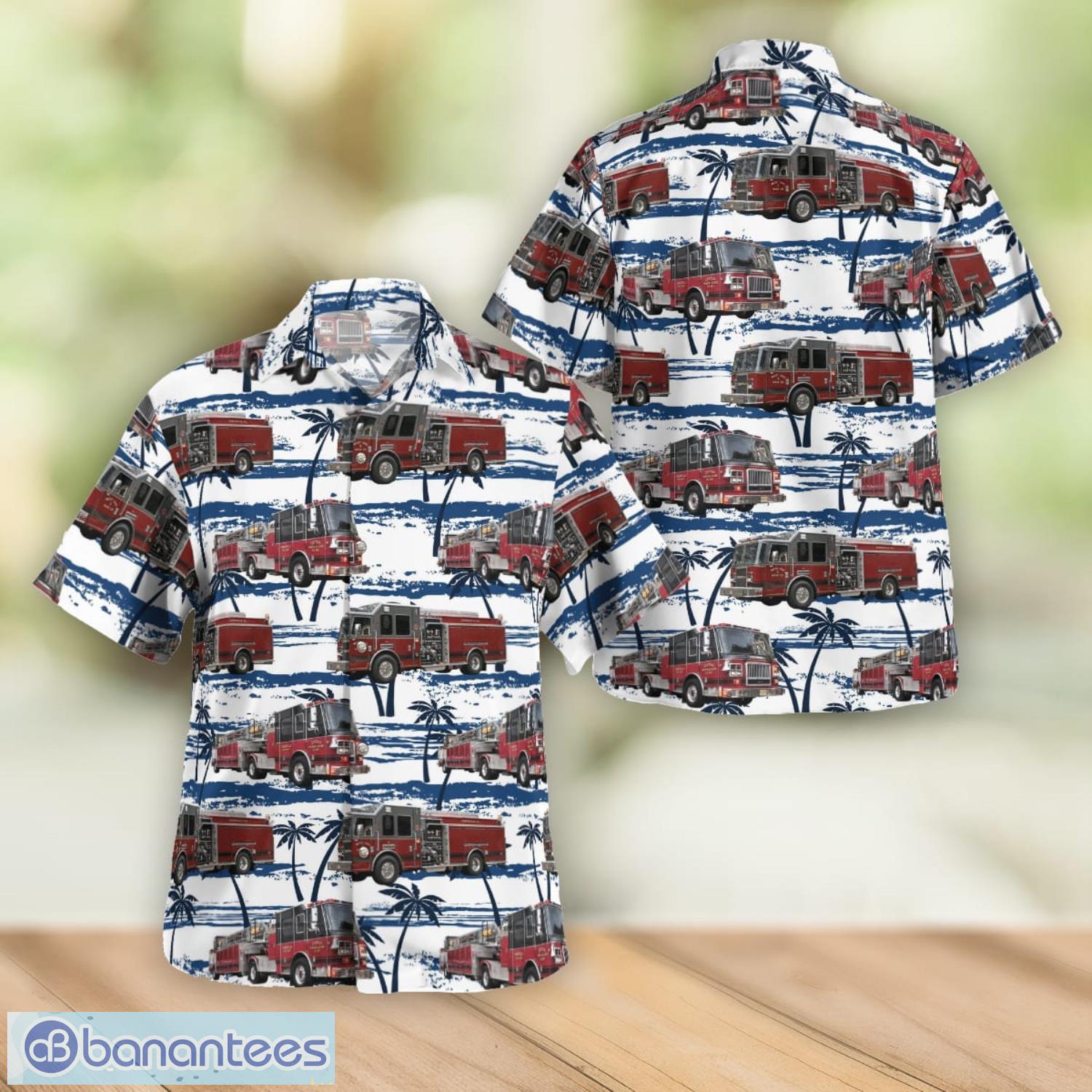 Somerville New Jersey Somerville Fire Department Beach Gift Aloha Hawaiian Shirt Product Photo 1