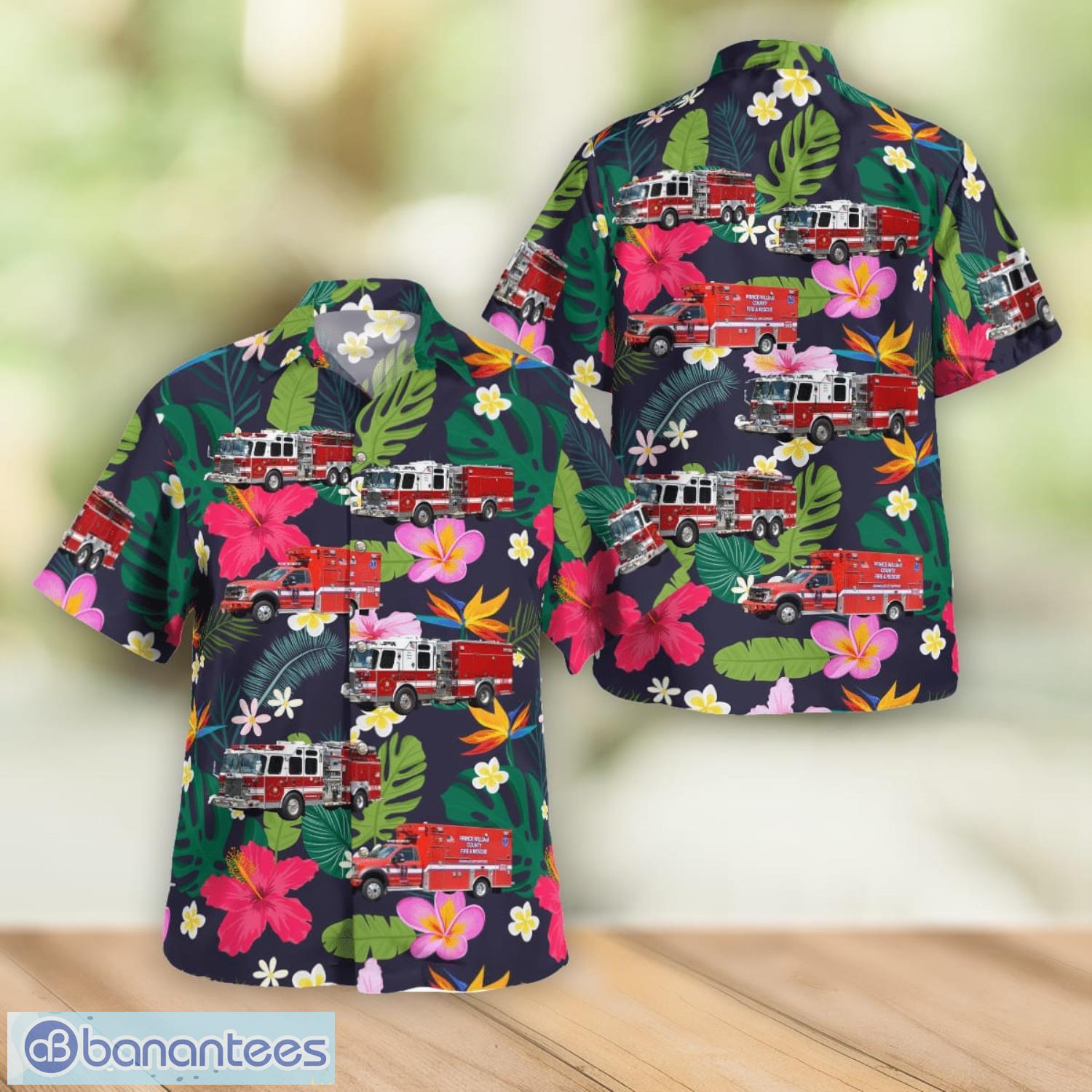 Virginia Dumfries-Triangle Volunteer Fire Department Beach Gift Aloha Hawaiian Shirt Product Photo 1