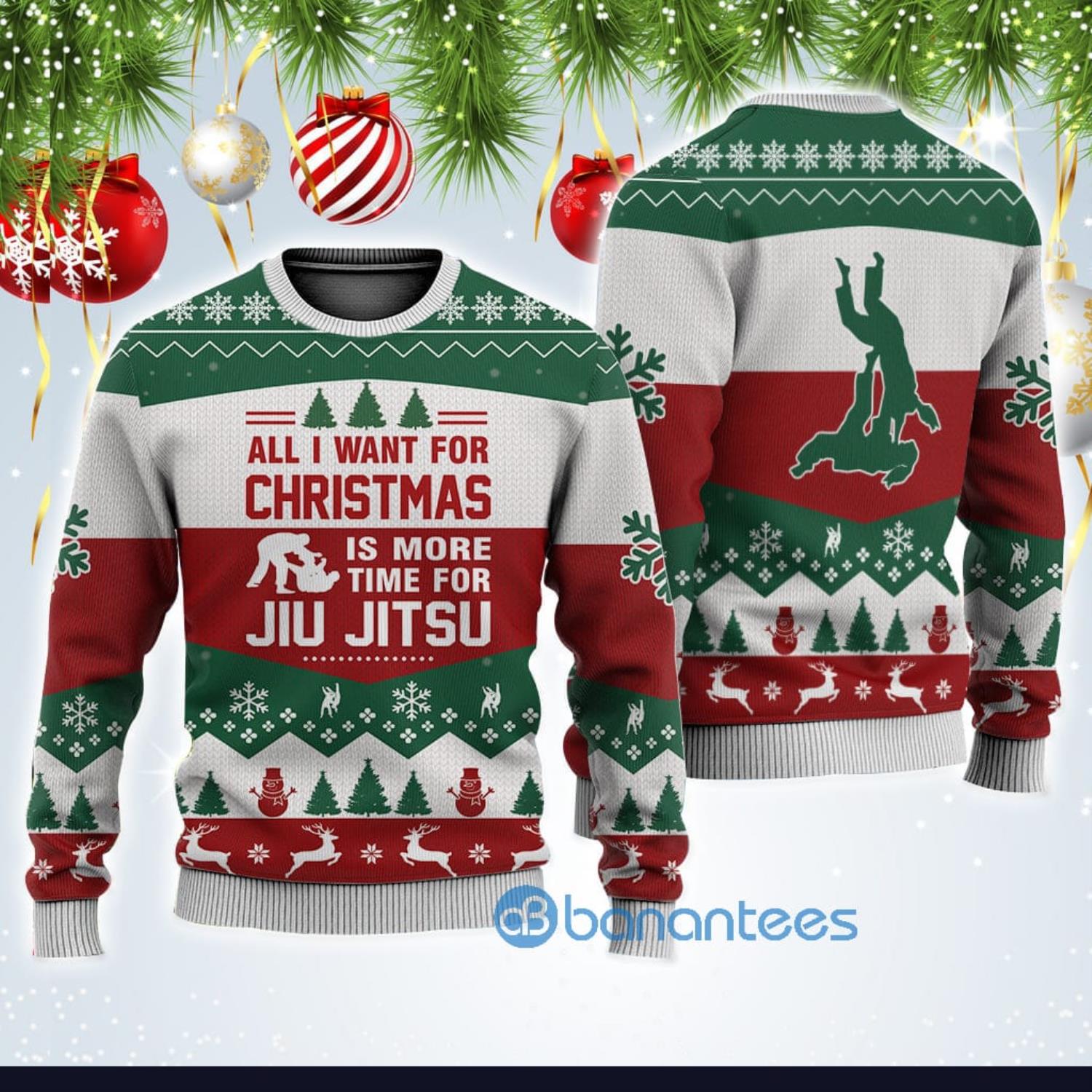 I Want For Christmas Is A Big Fish Fishing Ugly Christmas Sweater Fishing  Christmas Sweater Fishing Lover - Banantees