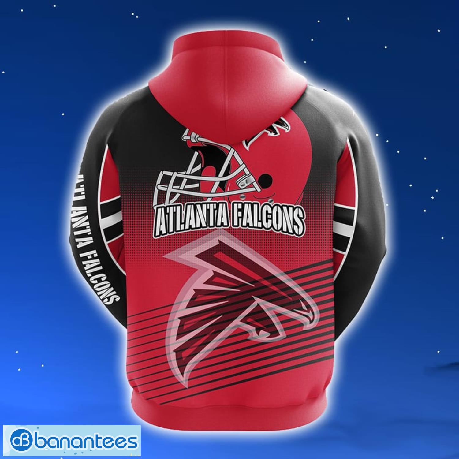 NFL Atlanta Falcons Red Unisex Hoodie, Zip Hoodie 3D All Over Print For Fans