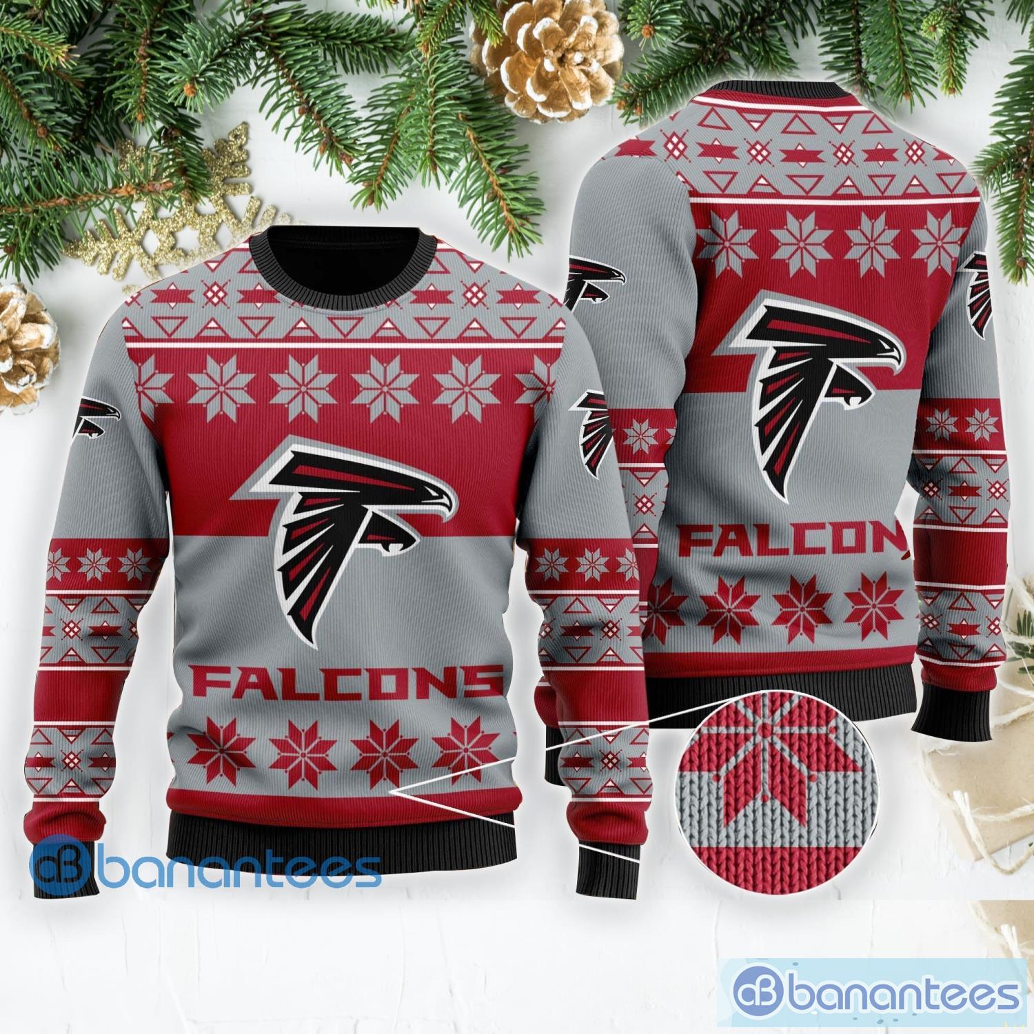 Atlanta Falcons Christmas Bal Snowflake Pattern Winter Ugly Christmas  Sweater