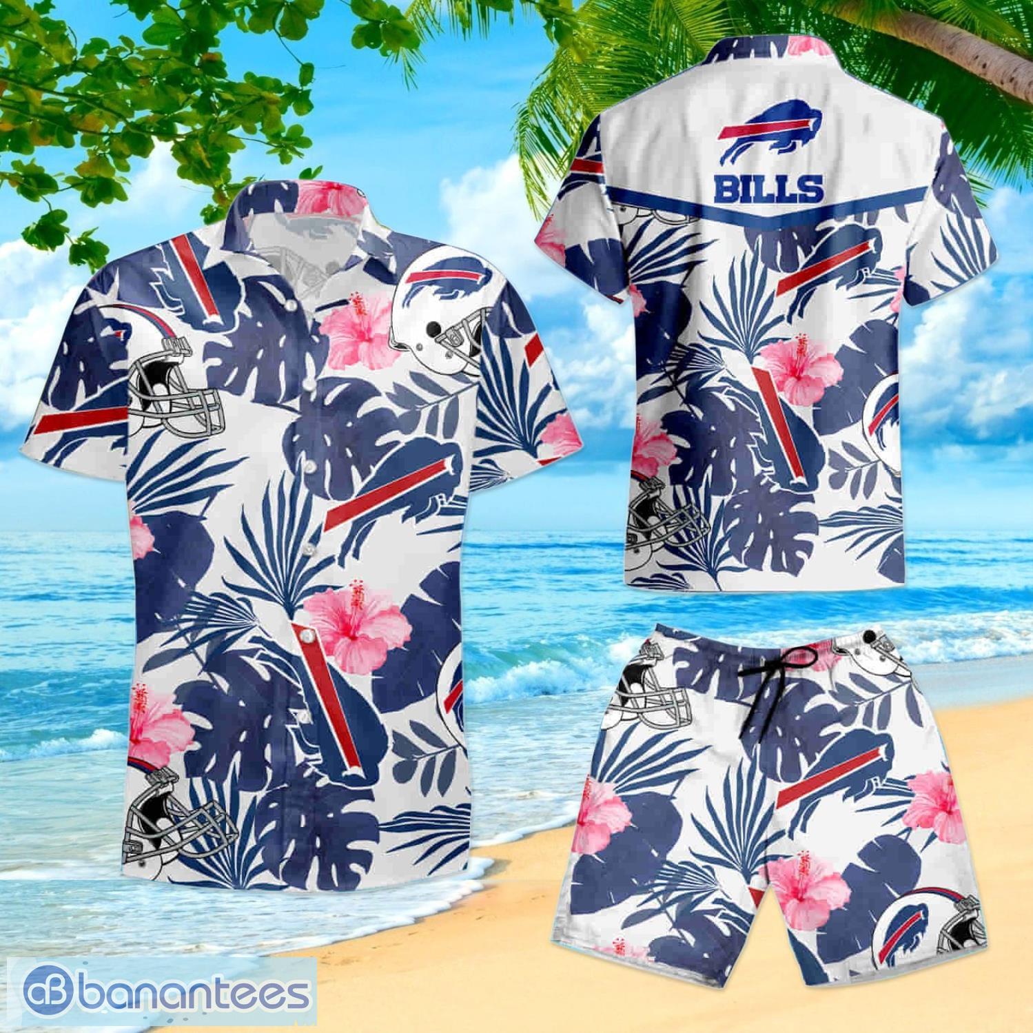 Buffalo Bills Tropical Hawaiian Shirt And Shorts Happy Summer Gift For Fans  - Banantees