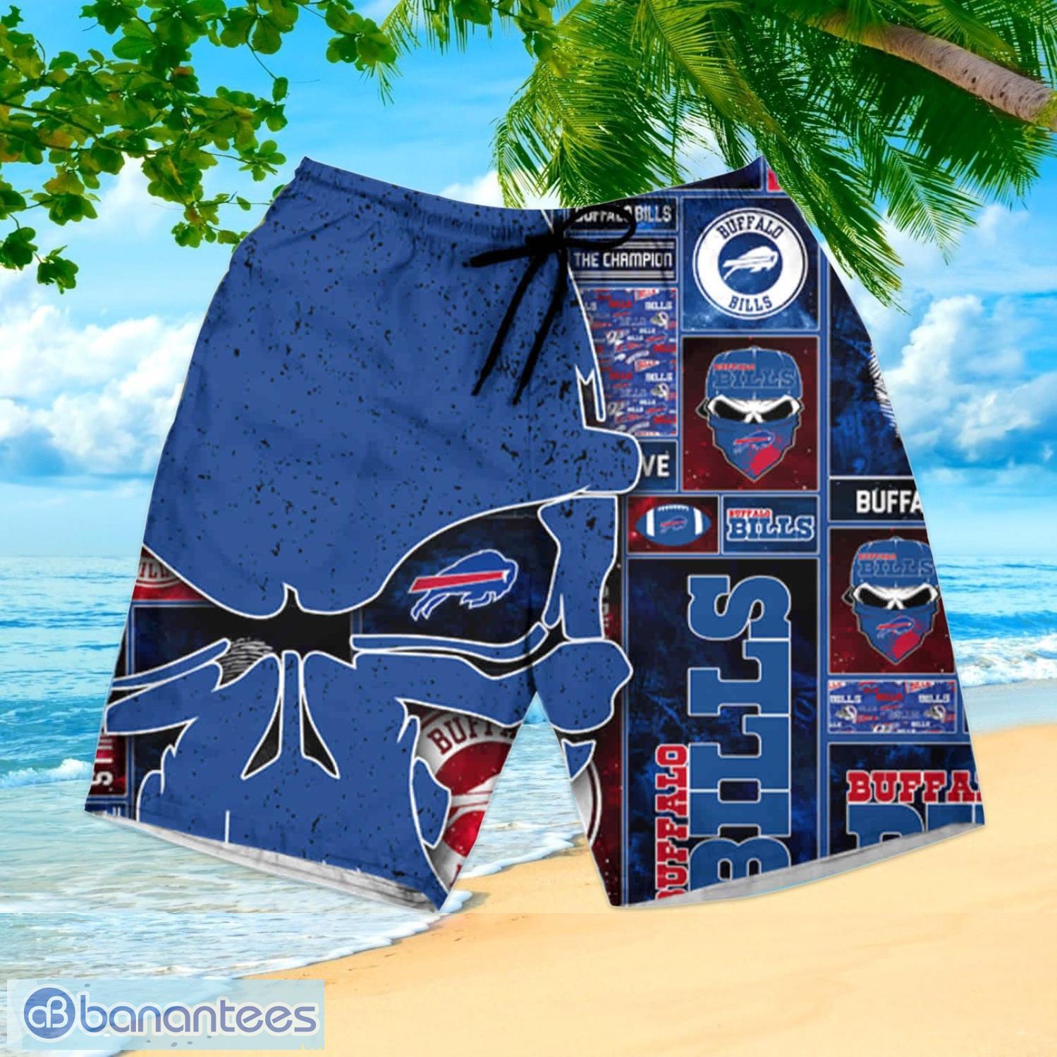 Buffalo Bills Hawaiian Shorts and Shirt Summer Beach Shirt Full Over Printt  - Banantees