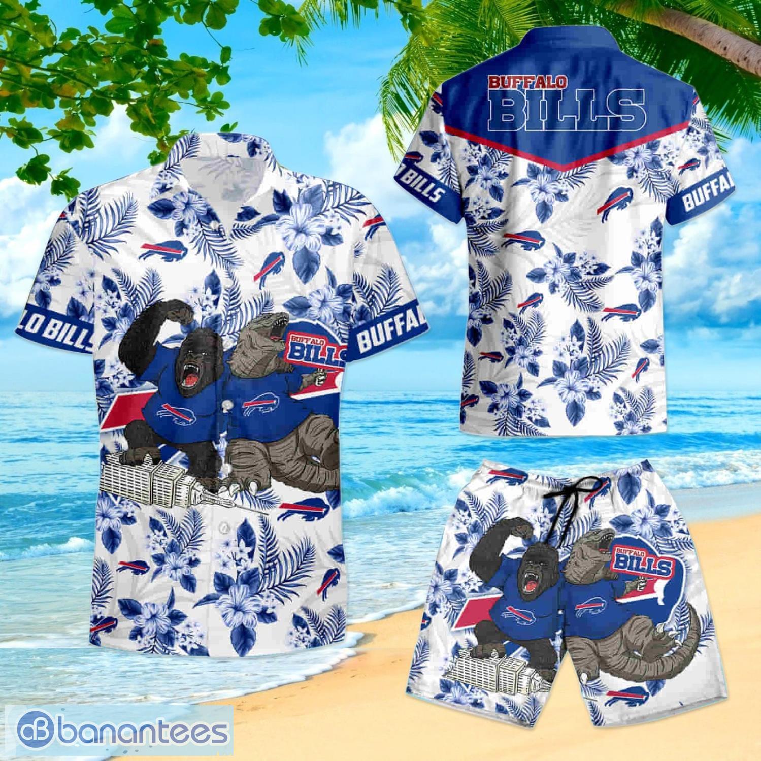 Buffalo Bills Tropical Hawaiian Shirt And Shorts Happy Summer Gift For Fans  - Banantees