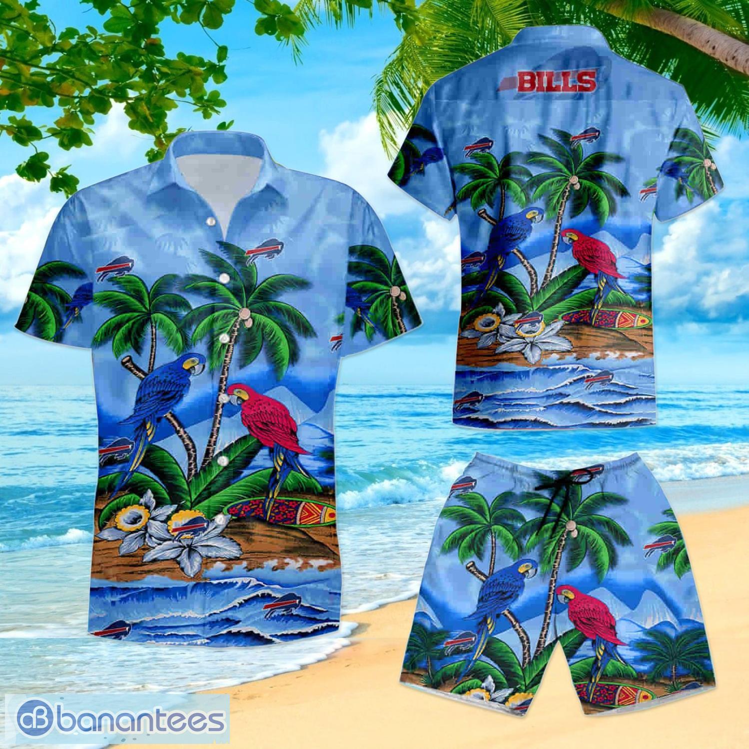 Buffalo Bills Hawaiian Button Up Hawaiian Shirt And Shorts Happy Summer  Gift For Fans - Banantees