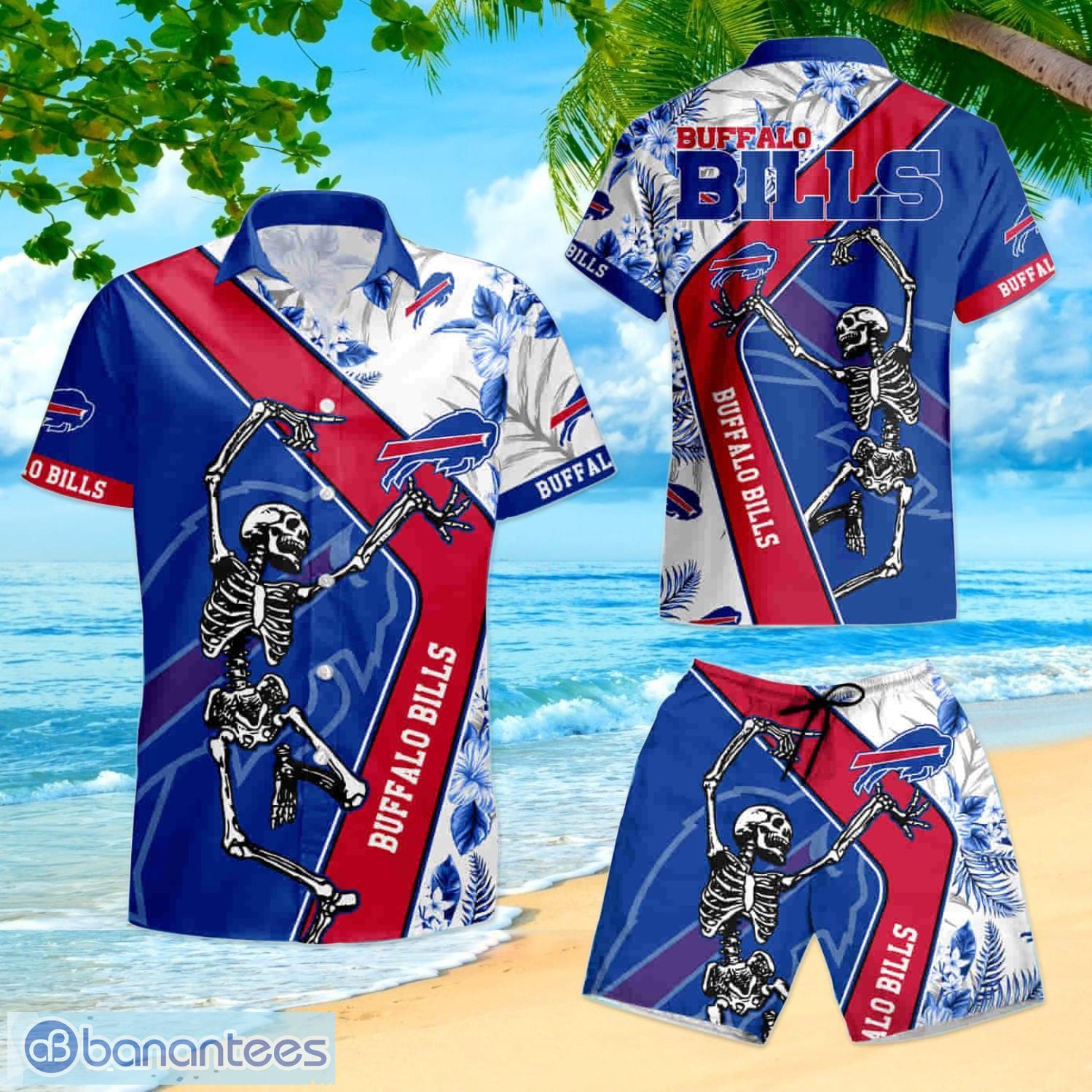 Buffalo Bills Kingkong Godzilla Hawaiian Shirt And Shorts Happy Summer Gift  For Fans - Banantees