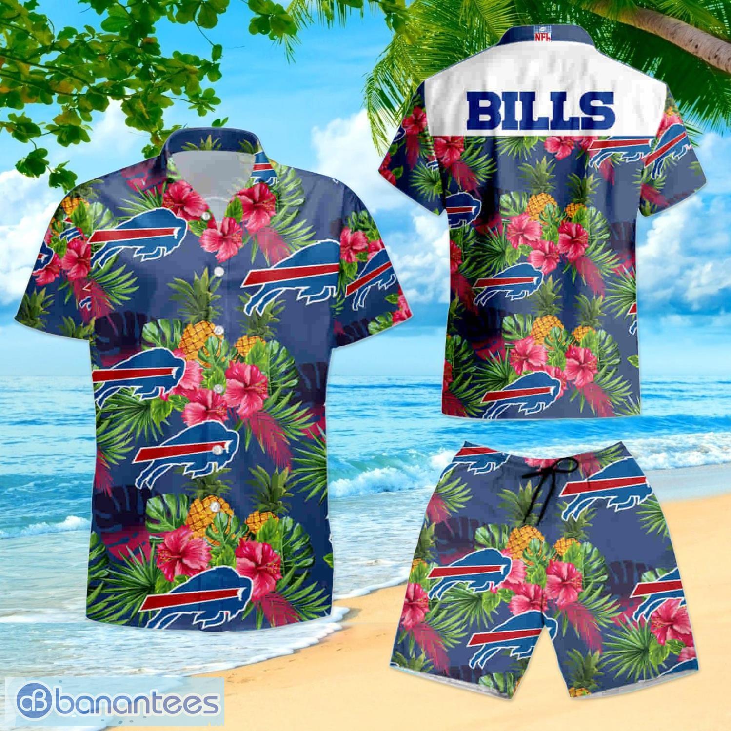 Buffalo Bills Tropical Hawaiian Shirt And Shorts Happy Summer Gift For Fans  - Banantees