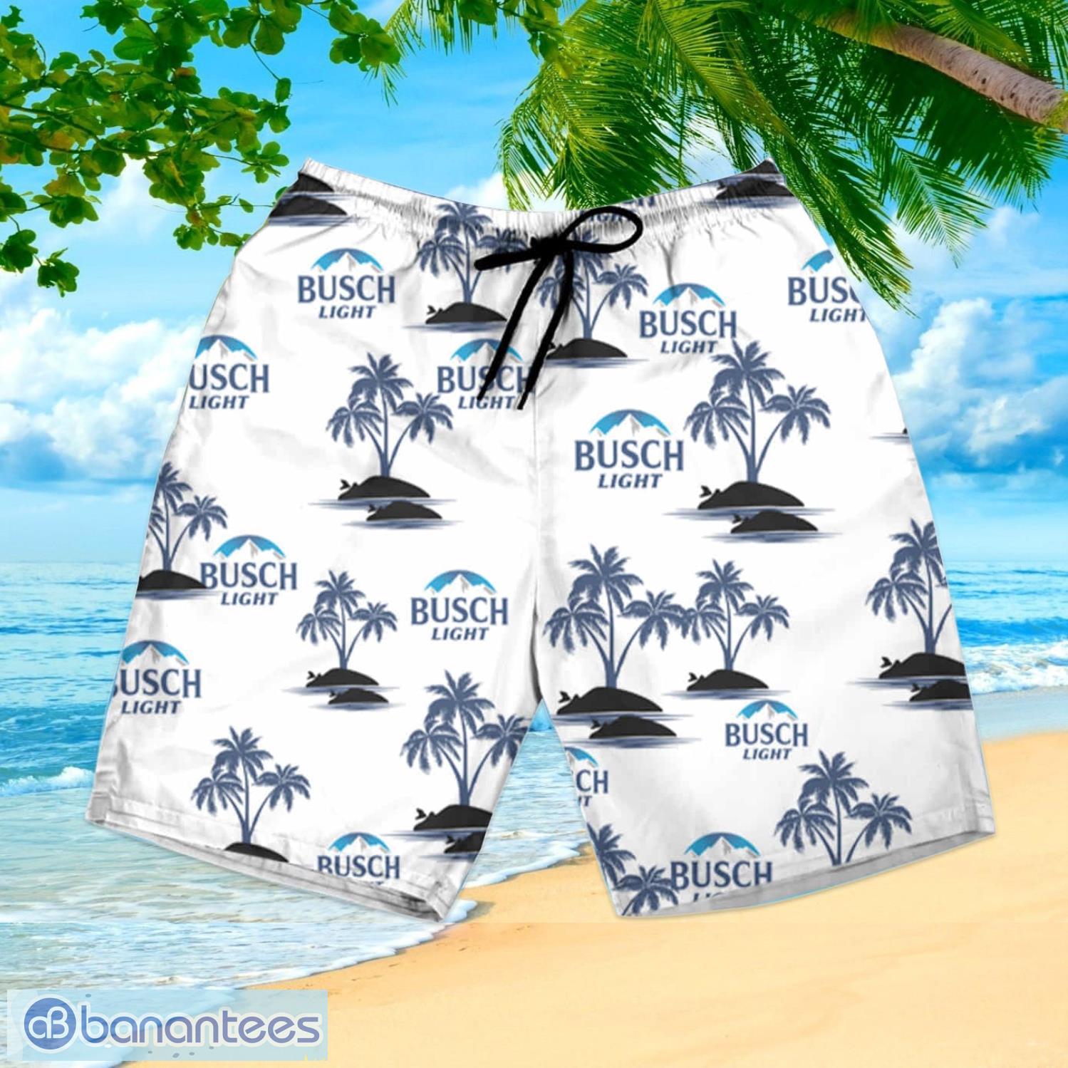 Busch Light Beer Floral Hawaiian Shirt