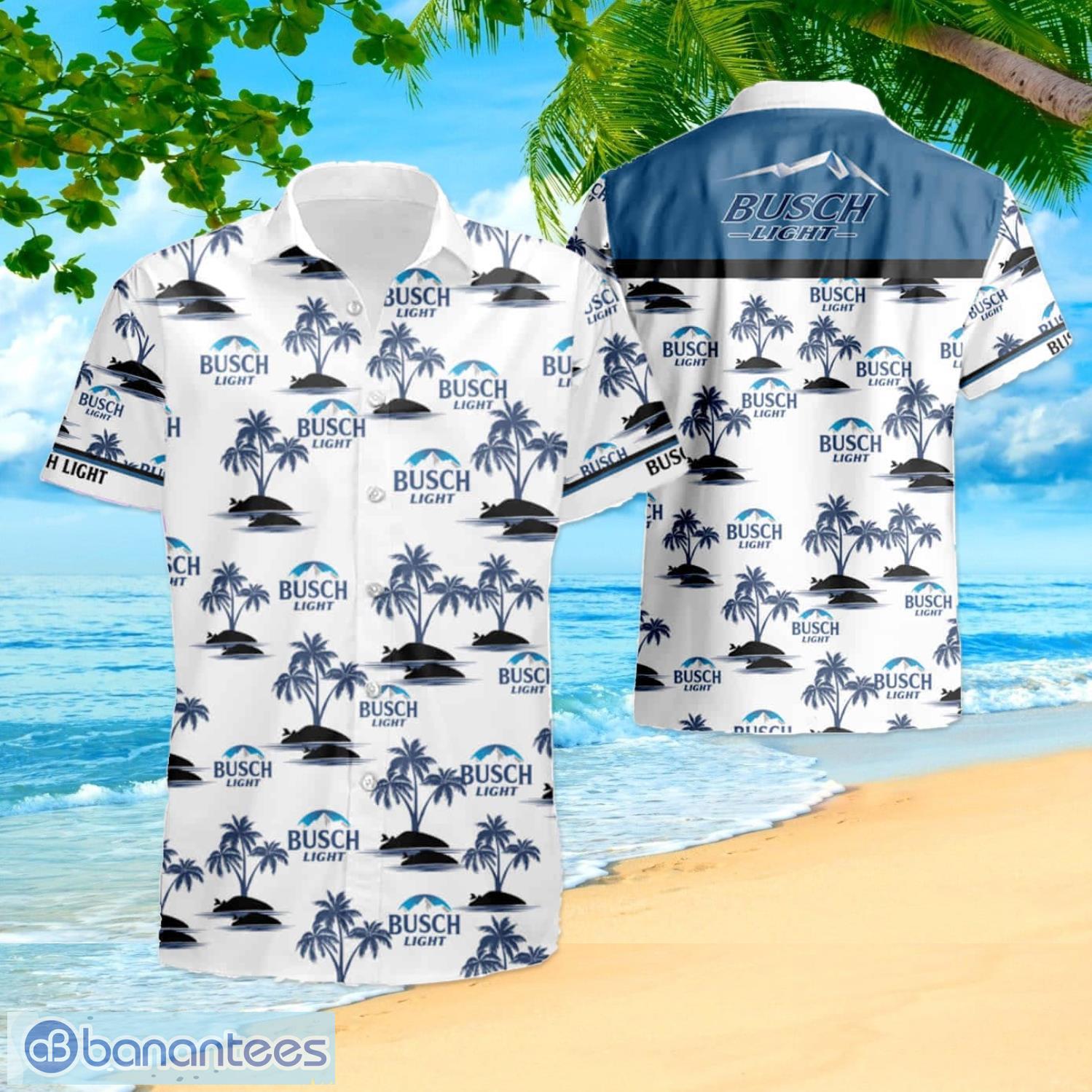 Busch Light Beer Floral Hawaiian Shirt