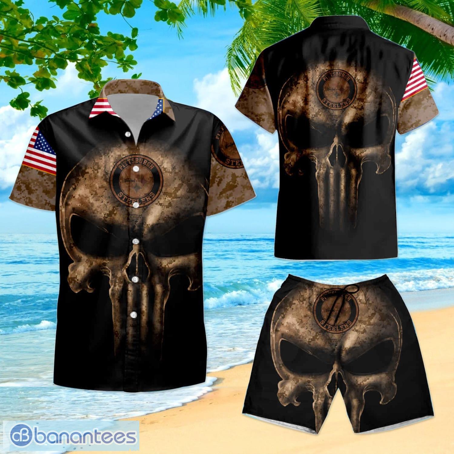 Pittsburgh Steelers Custom Name NFL Hawaiian Shirt And Shorts Gift For Men  And Women Fans - Banantees